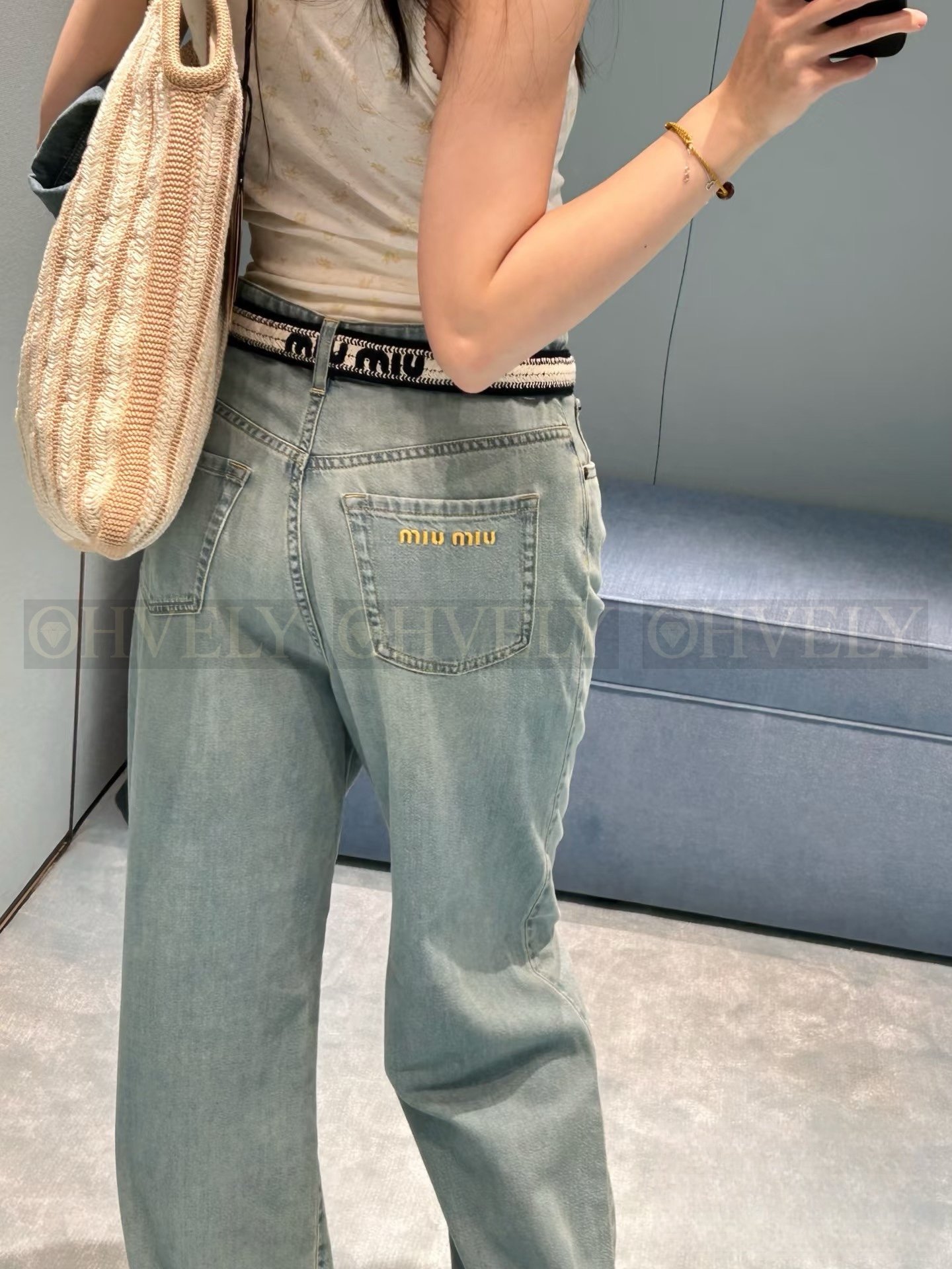 【 ZP버전 】miumiu 26ss 데님 진 상품 썸네일
