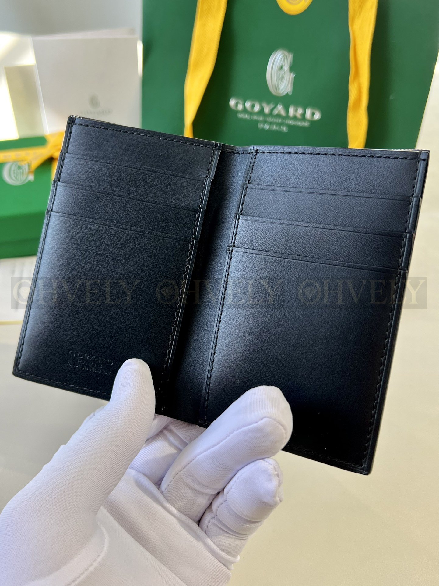 GOYARD 고야드 인서트 빅투아르 카드 홀더 블랙&옐로우 상품 썸네일