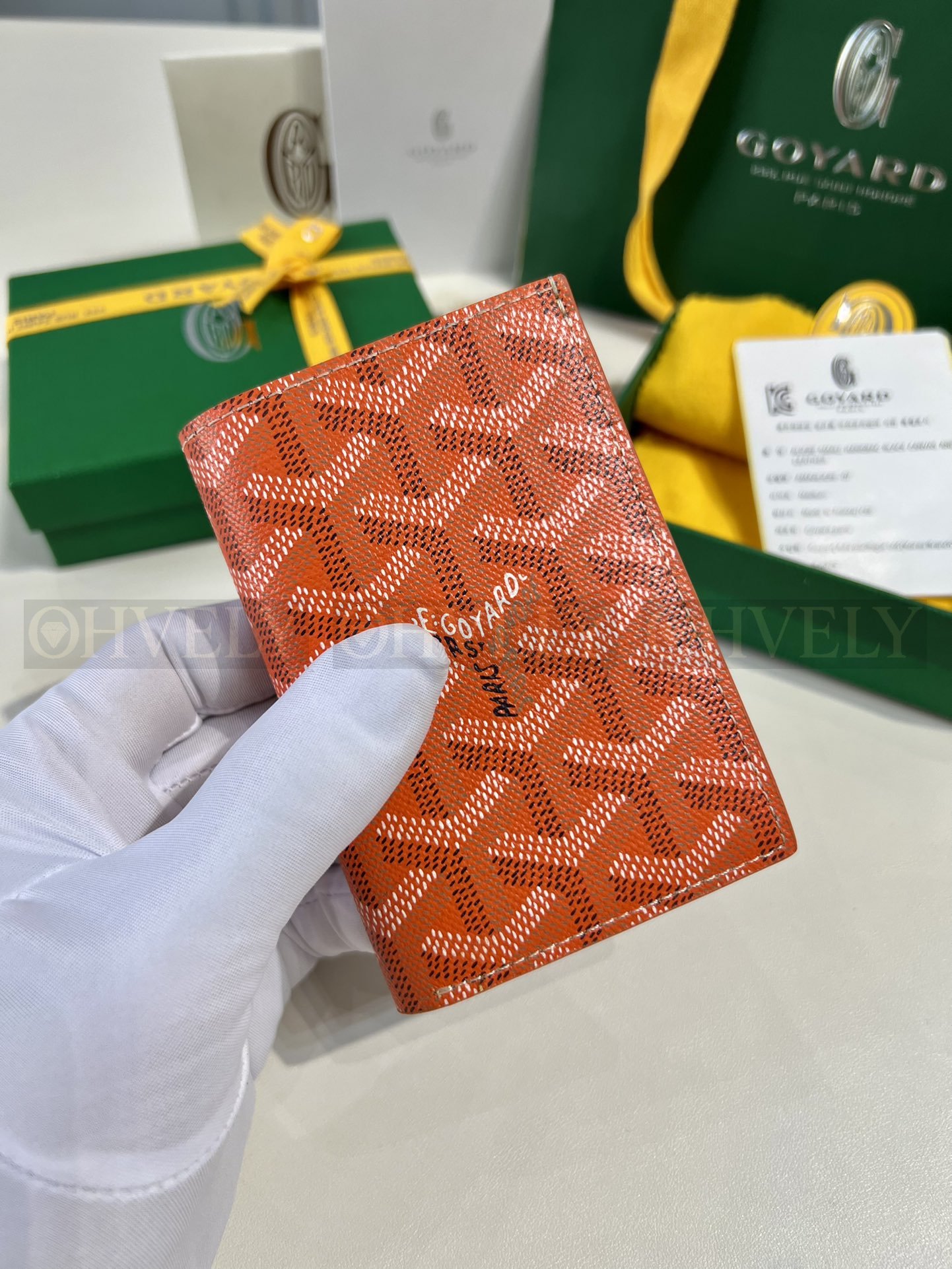 GOYARD 고야드 인서트 빅투아르 카드 홀더 오렌지 상품 썸네일