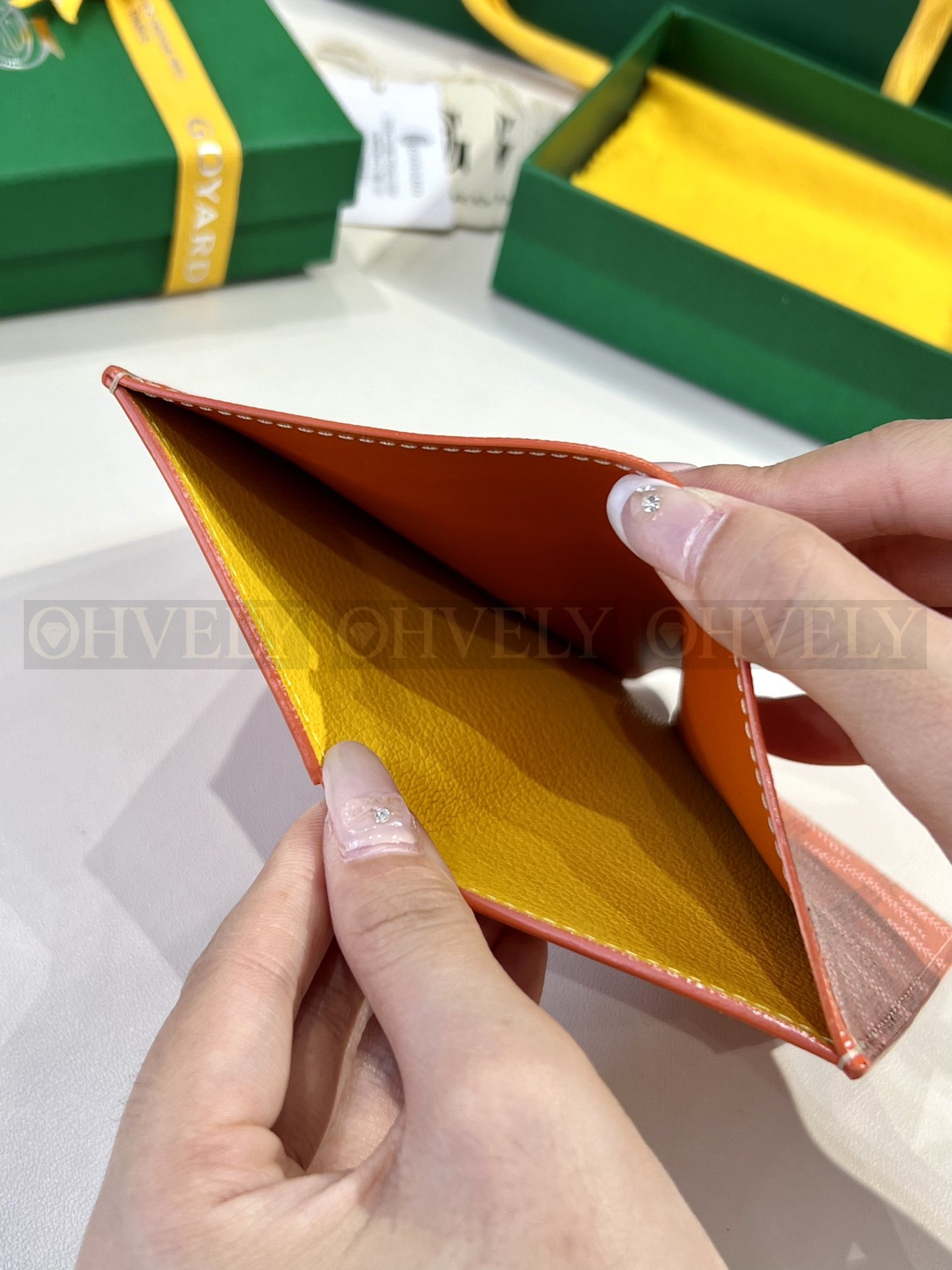 GOYARD 고야드 인서트 빅투아르 카드 홀더 오렌지 상품 썸네일