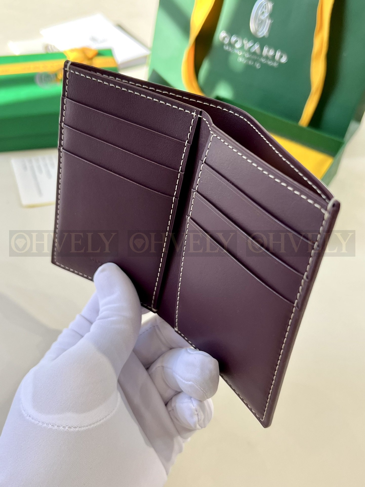 GOYARD 고야드 인서트 빅투아르 카드 홀더 버건디&옐로우 상품 썸네일