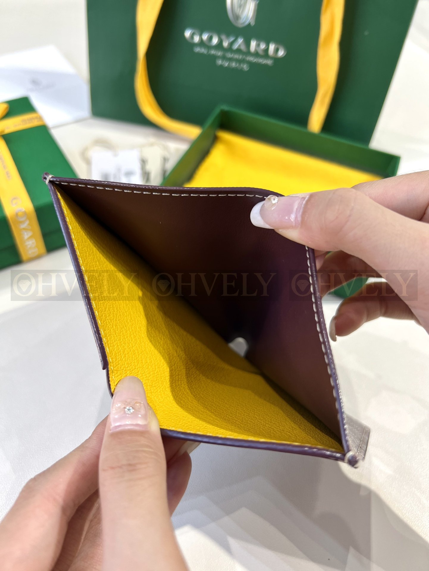 GOYARD 고야드 인서트 빅투아르 카드 홀더 버건디&옐로우 상품 썸네일