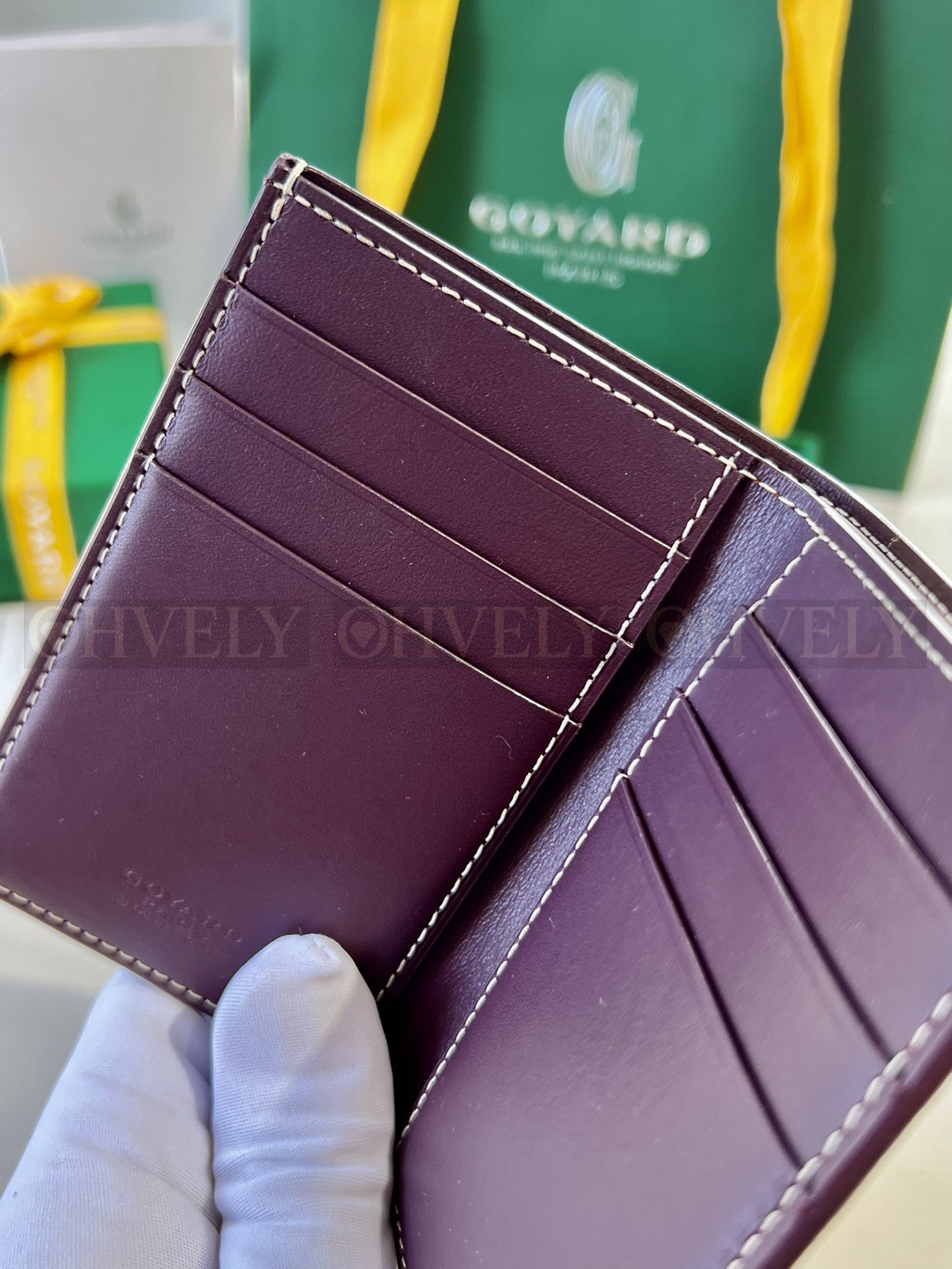 GOYARD 고야드 인서트 빅투아르 카드 홀더 버건디&옐로우 상품 썸네일