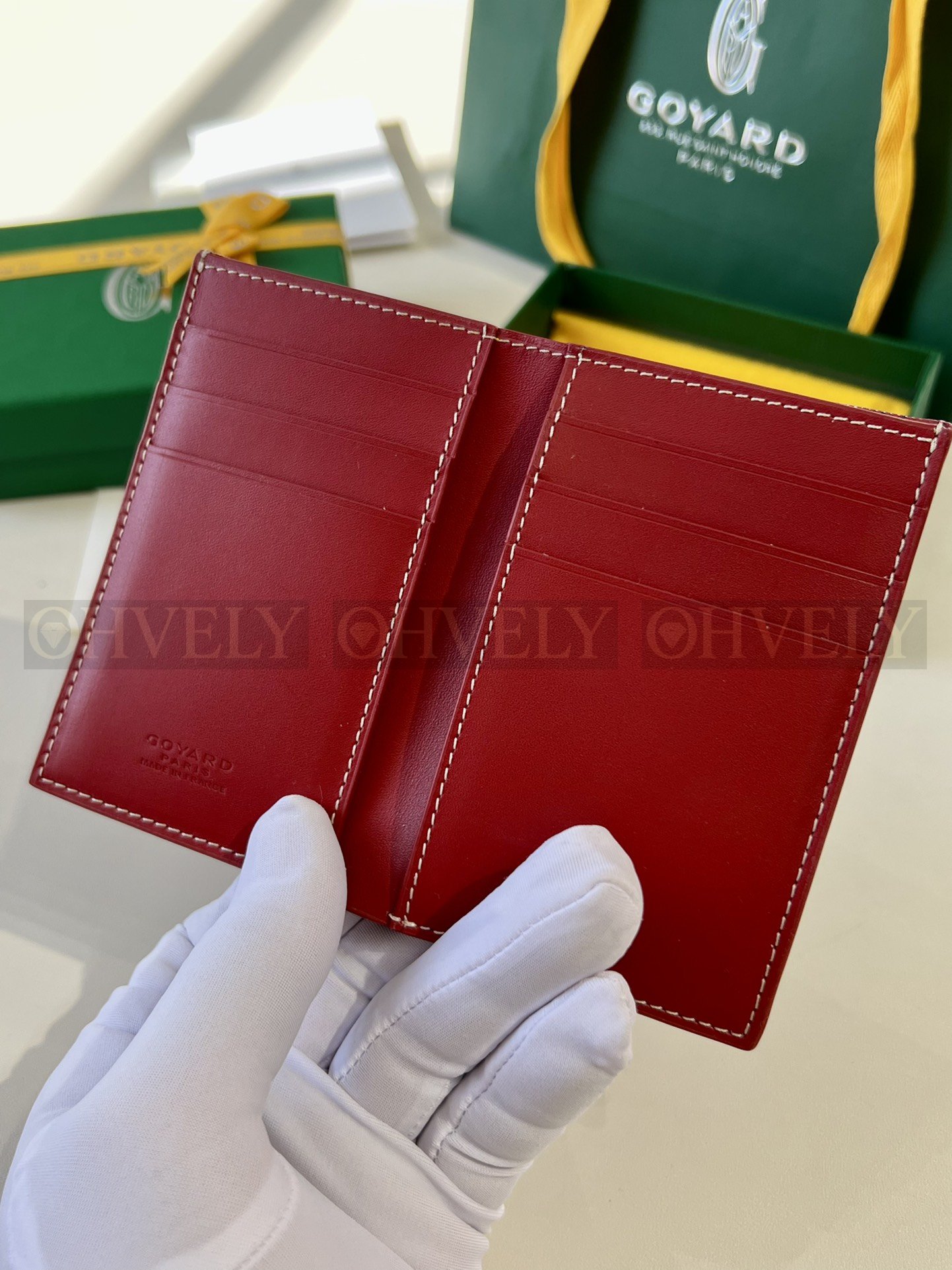 GOYARD 고야드 인서트 빅투아르 카드 홀더 레드&옐로우 상품 썸네일
