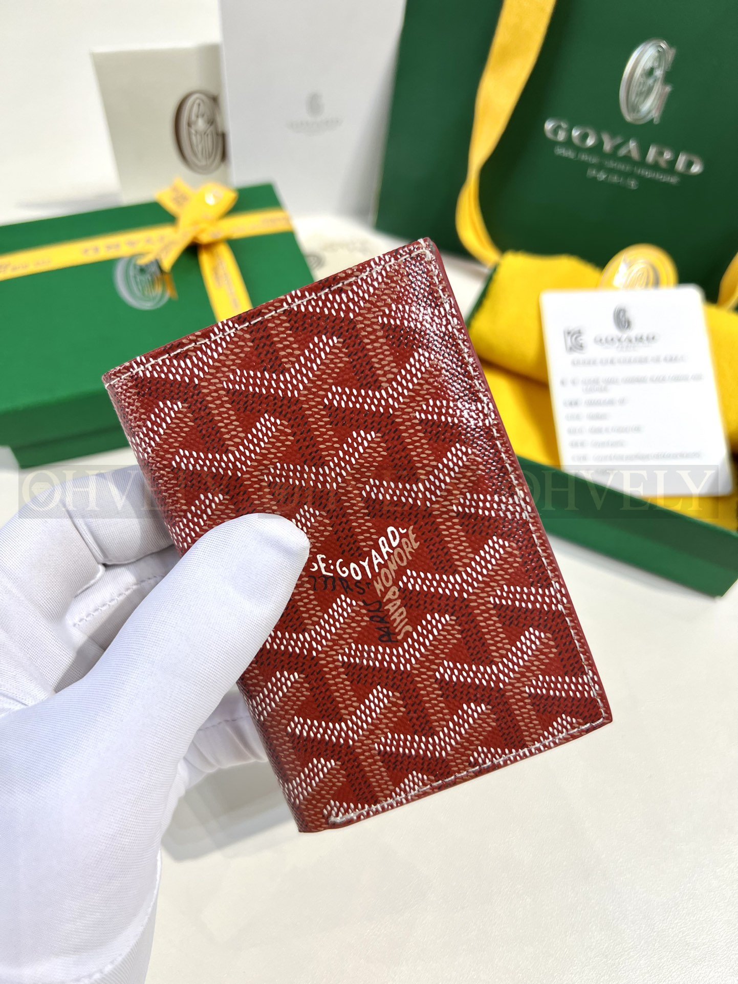 GOYARD 고야드 인서트 빅투아르 카드 홀더 레드&옐로우 상품 썸네일