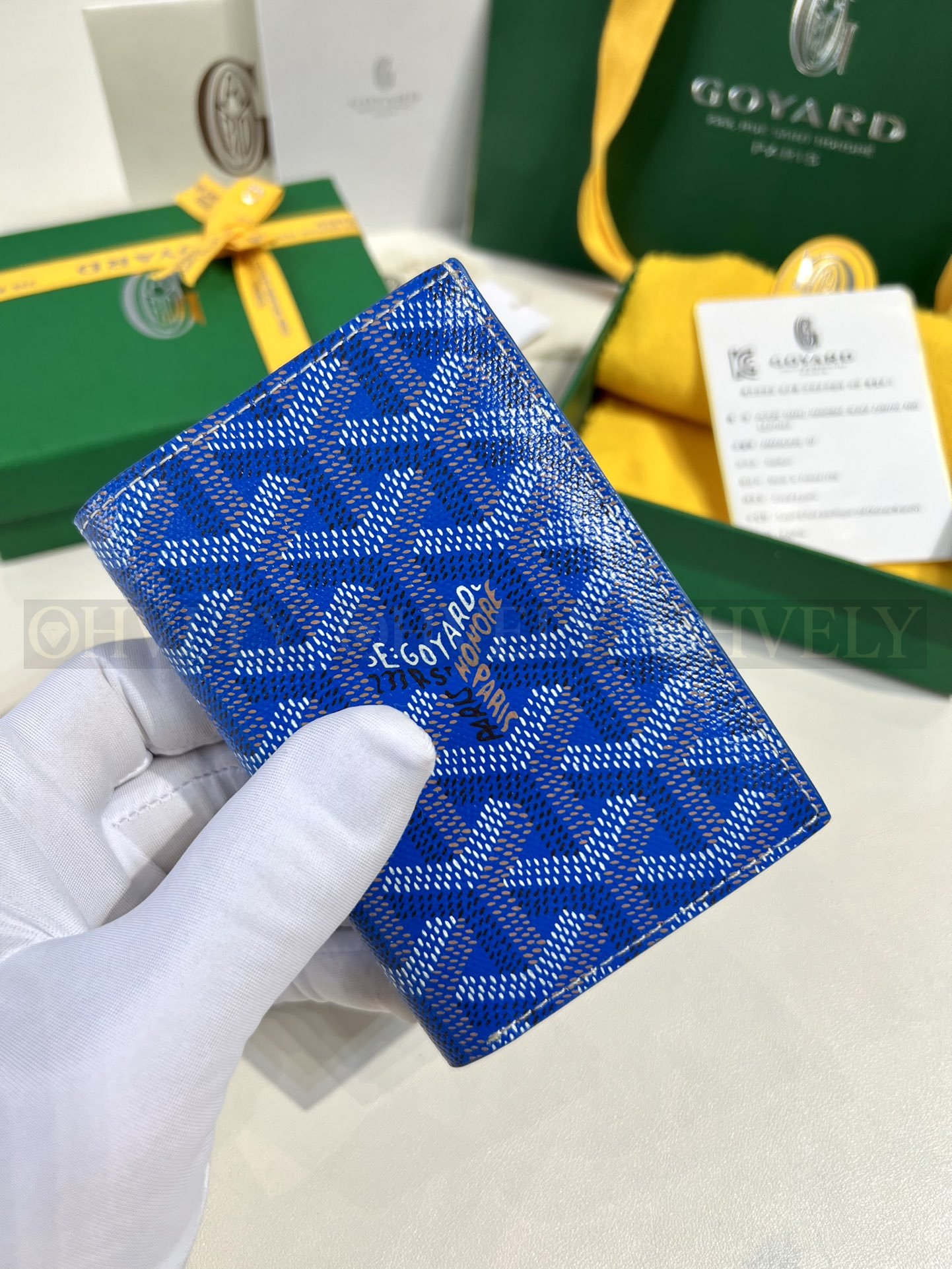 GOYARD 고야드 인서트 빅투아르 카드 홀더 블루&옐로우 상품 썸네일