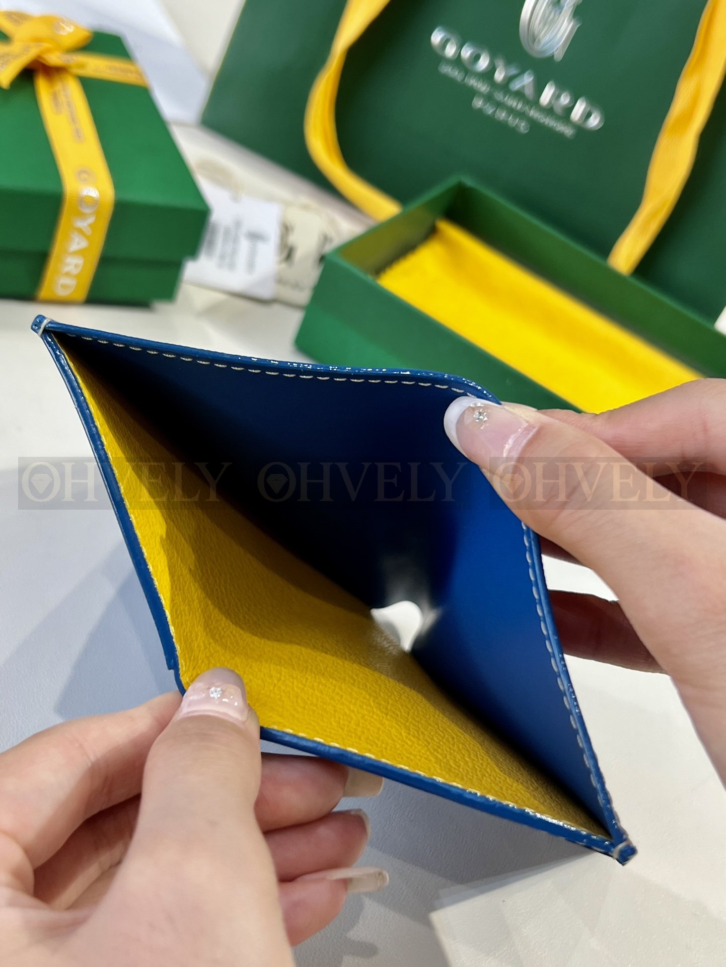 GOYARD 고야드 인서트 빅투아르 카드 홀더 블루&옐로우 상품 썸네일