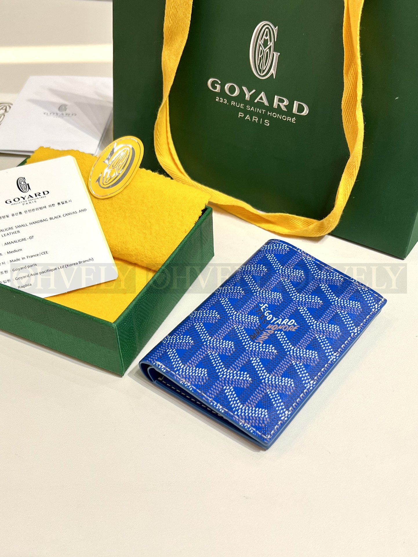 GOYARD 고야드 인서트 빅투아르 카드 홀더 블루&옐로우 상품 썸네일