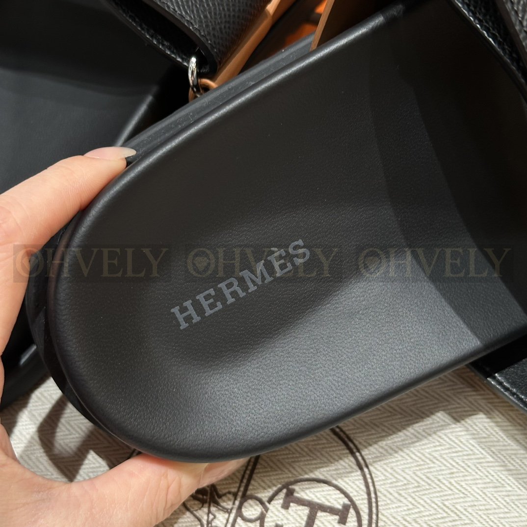 HERMÈS 에르메스 칩레 샌들 박스 카프스킨 & 블랙 로버 솔 (네츄럴/ 블랙) 상품 썸네일