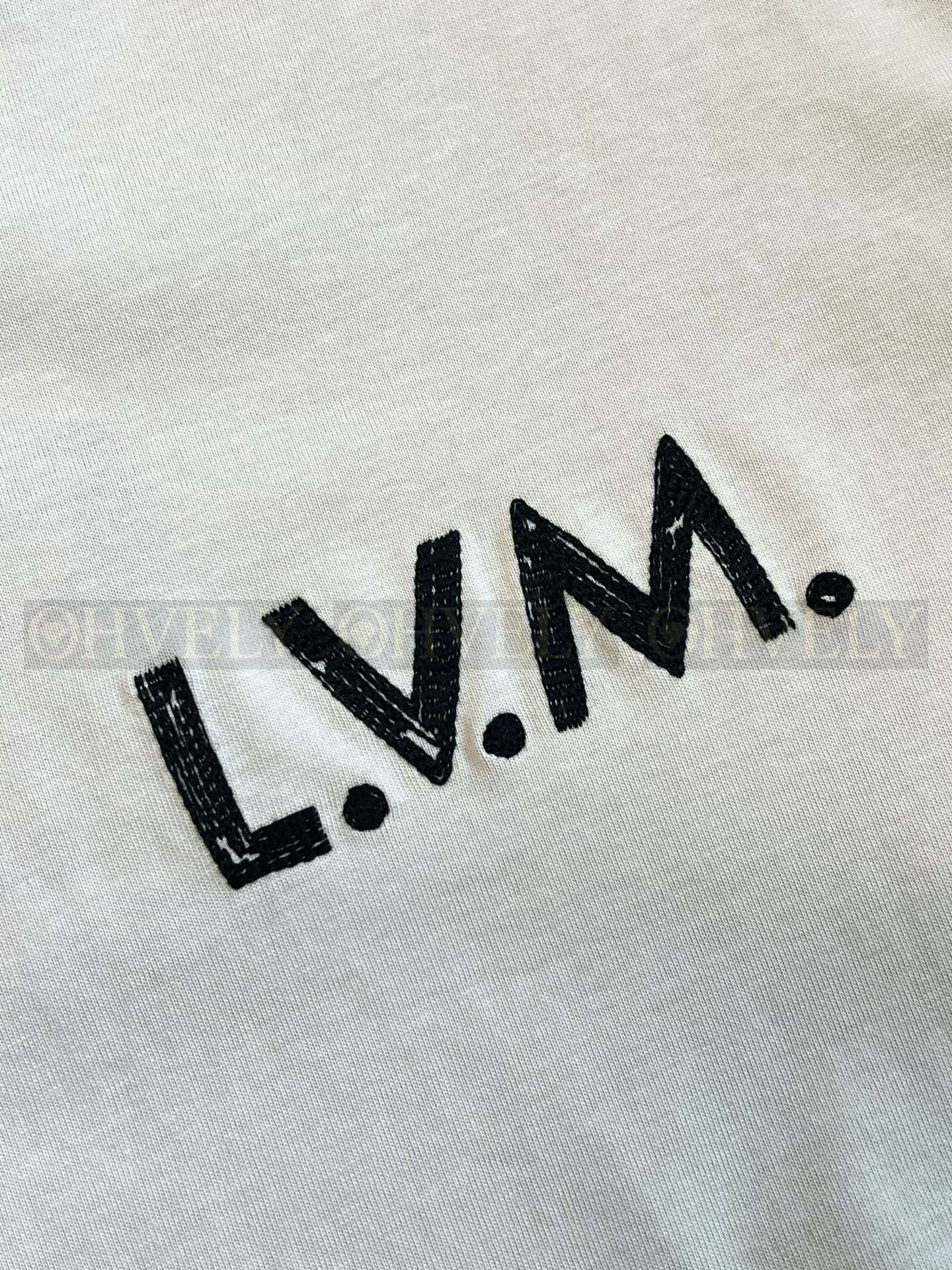 【 ZP버전 】루이비통 Louis Vuitton L.V.M. 로고 자수 티셔츠 상품 썸네일