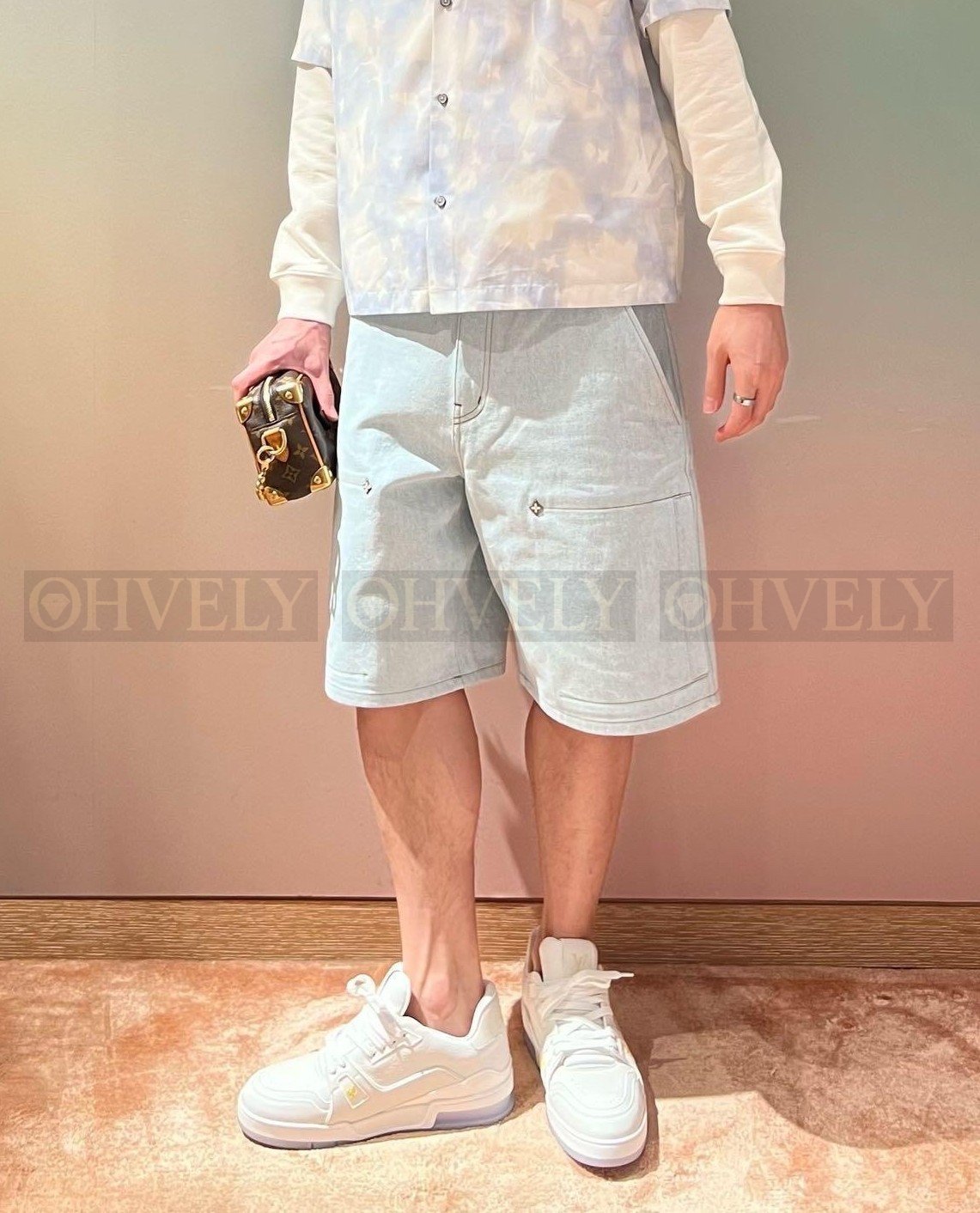 【 ZP버전 】루이비통 Louis Vuitton 모노그램 플라워 시그니처 데님 쇼츠