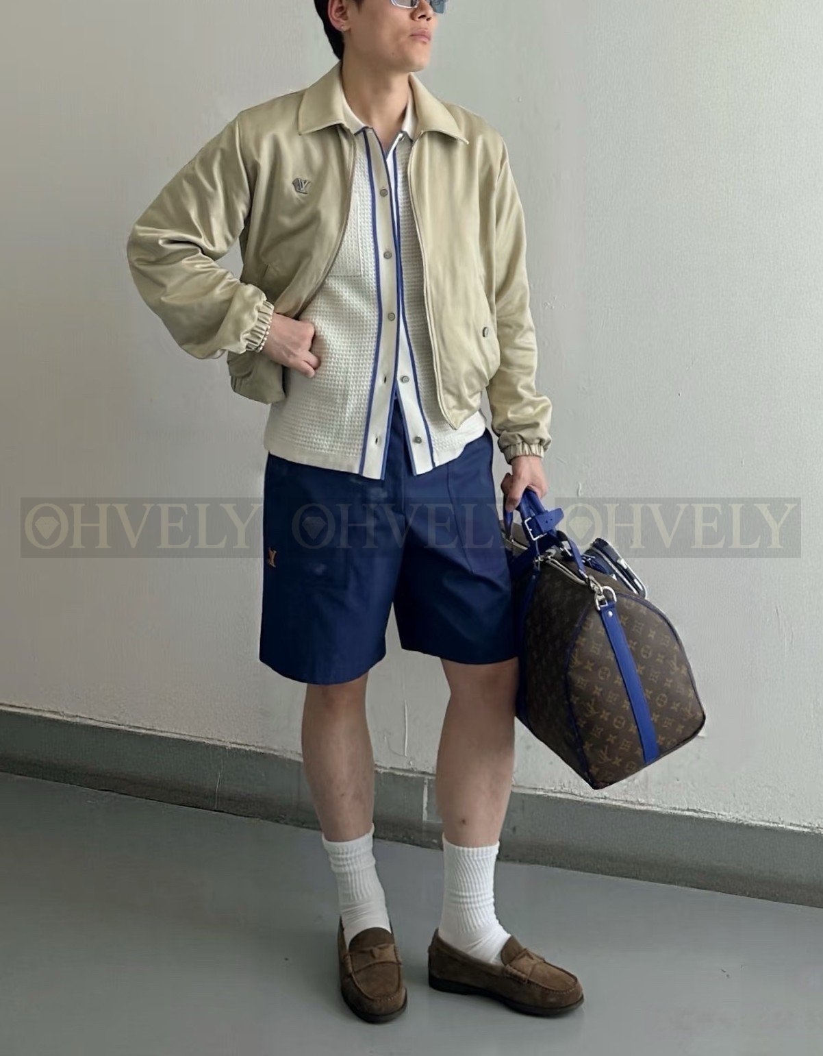 【 ZP버전 】루이비통 Louis Vuitton LV 골드 로고 엠브로이드 치노 쇼츠 상품 썸네일