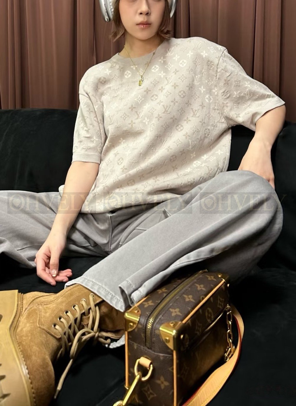 【 ZP버전 】루이비통 Louis Vuitton 모노그램 그라디언트 코튼 니트 티셔츠 상품 썸네일