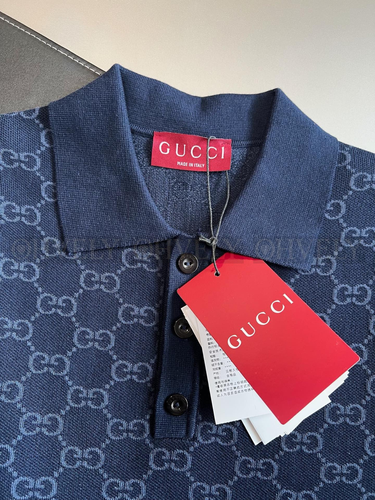 【 ZP버전 】구찌 Gucci GG 자카드 코튼 폴로 셔츠 상품 썸네일