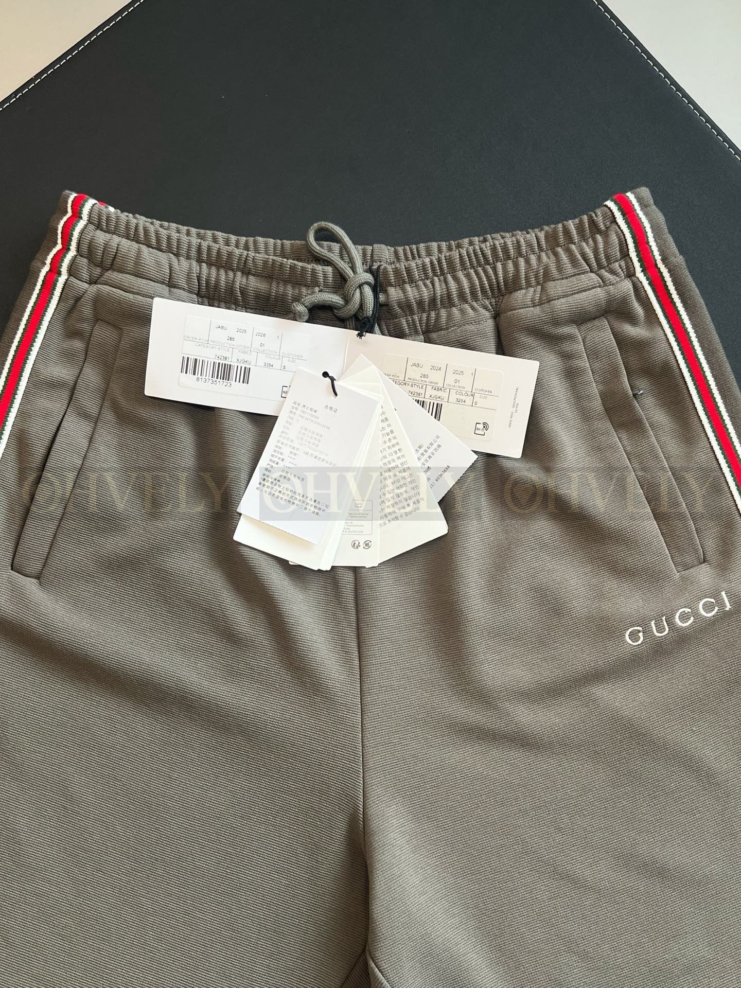 【 ZP버전 】구찌 Gucci 웹 스트라이프 저지 폴로 반바지 상품 썸네일