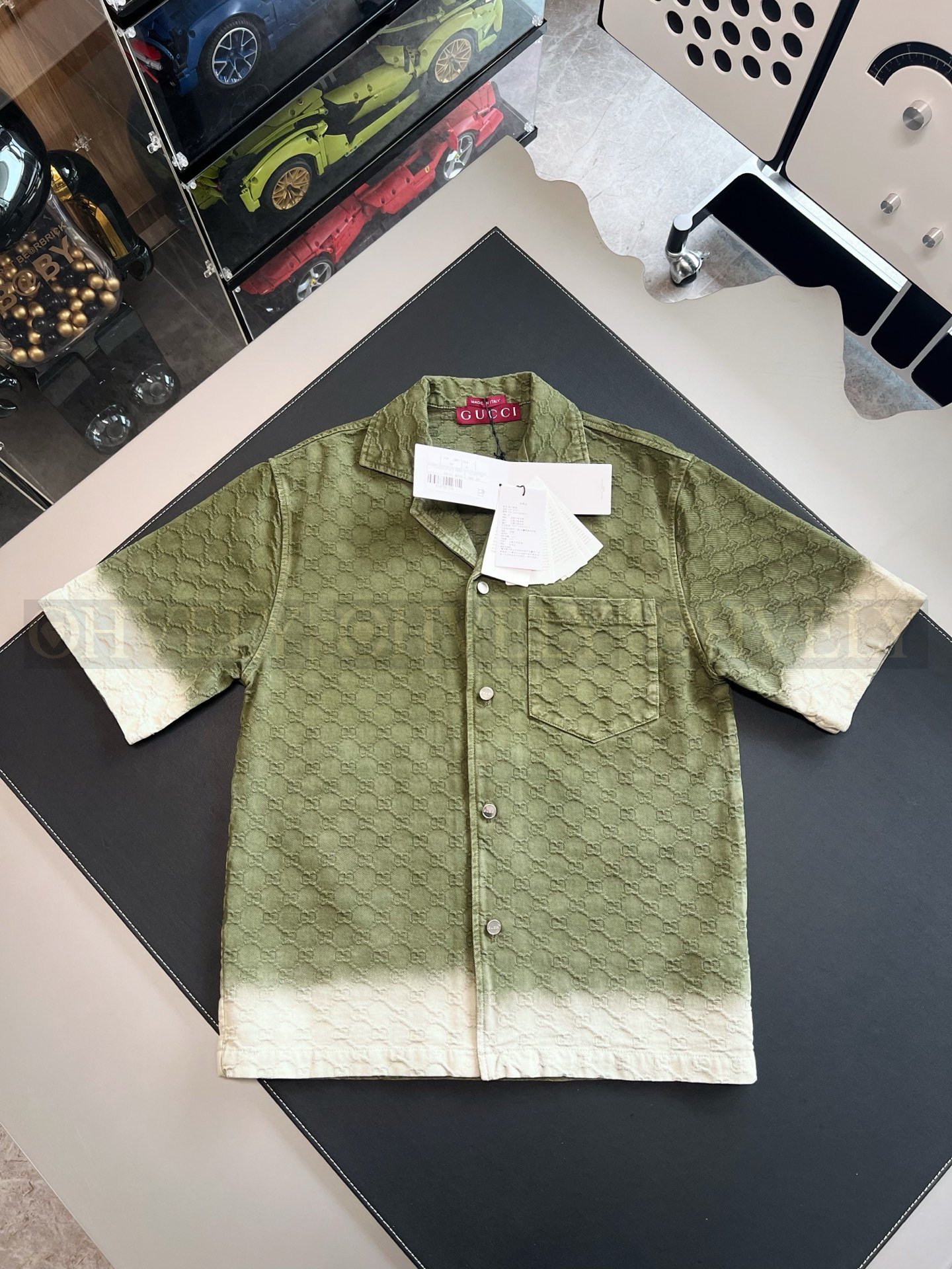【 ZP버전 】구찌 Gucci GG 자카드 데님 그라데이션 셔츠 상품 썸네일