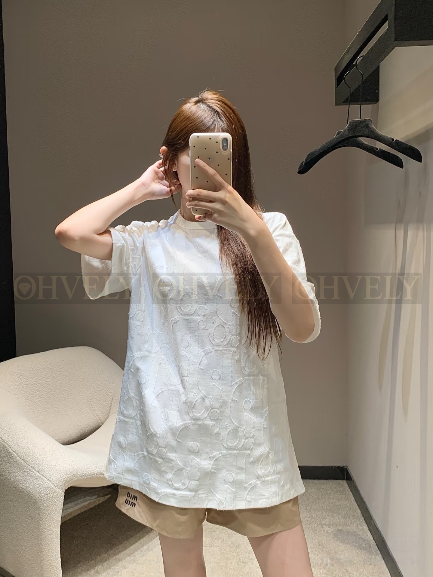 【 ZP버전 】오블리크 자카드 니트 반팔 티셔츠 상품 썸네일
