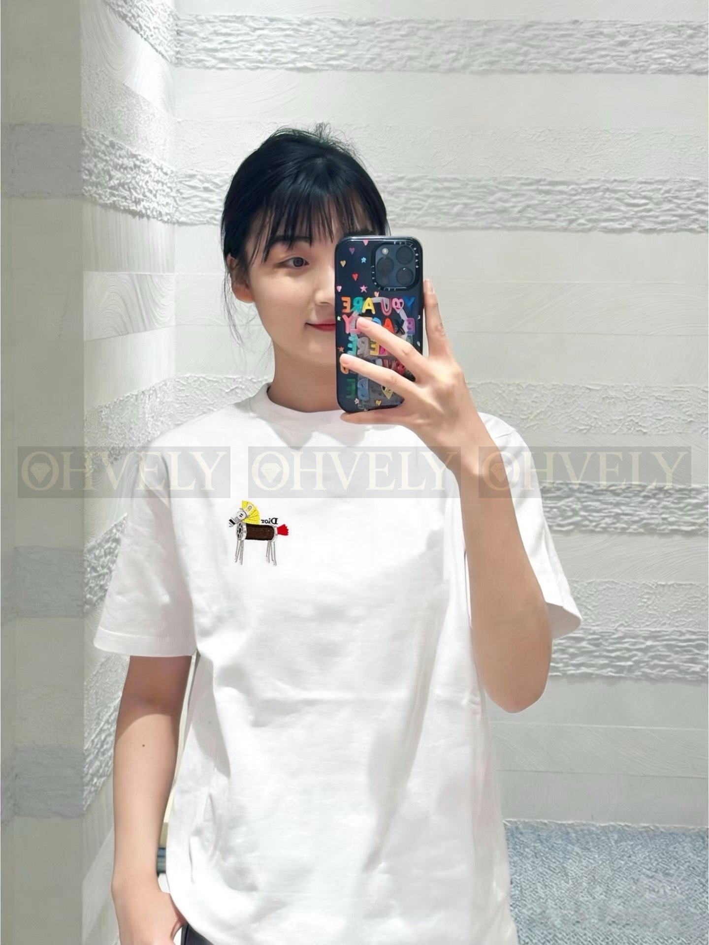 【 ZP버전 】줄자 자수 캐릭터 로고 반팔 티셔츠 상품 썸네일