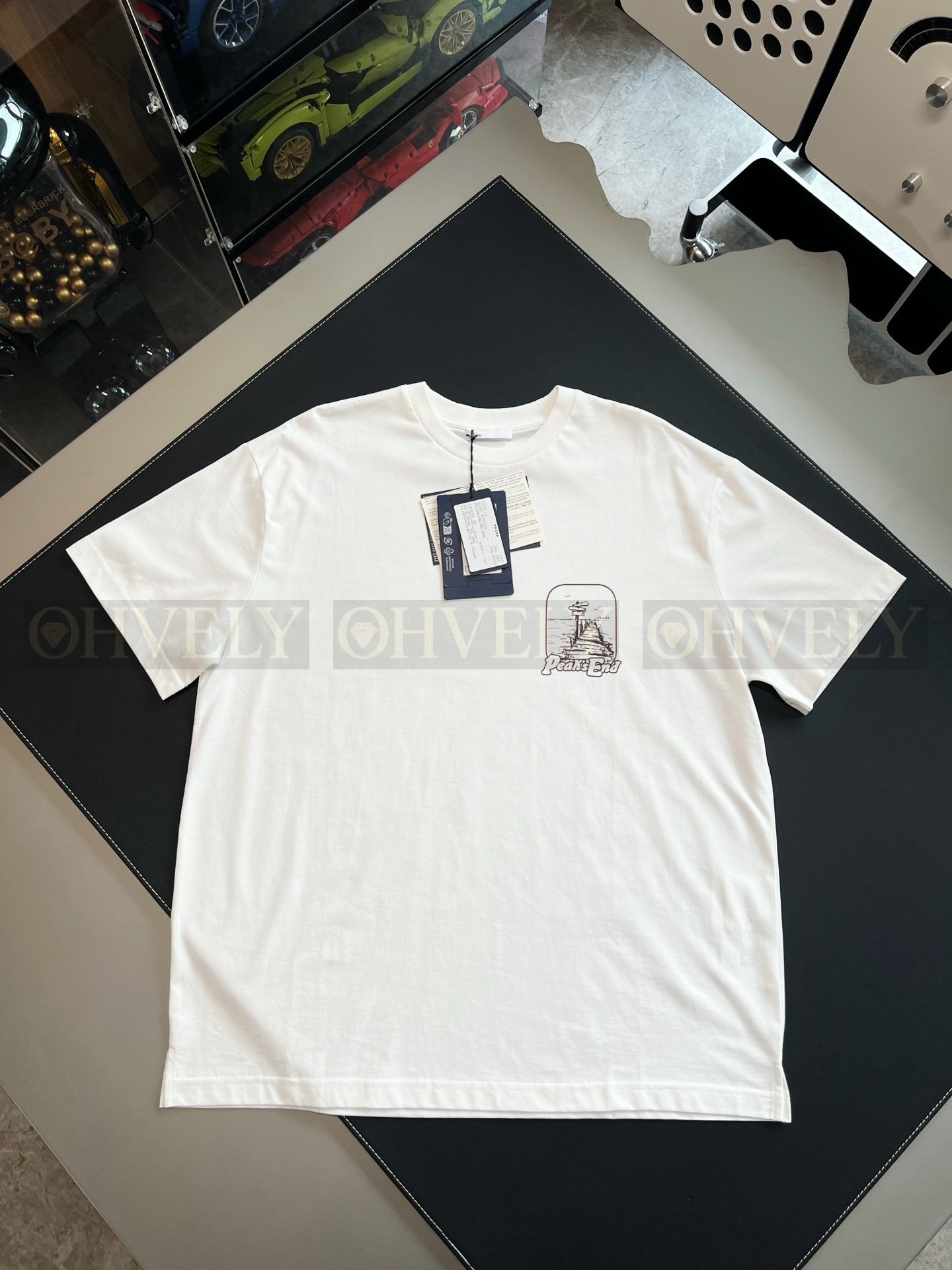 【 ZP버전 】프라다 Prada 프린트 코튼 티셔츠 상품 썸네일