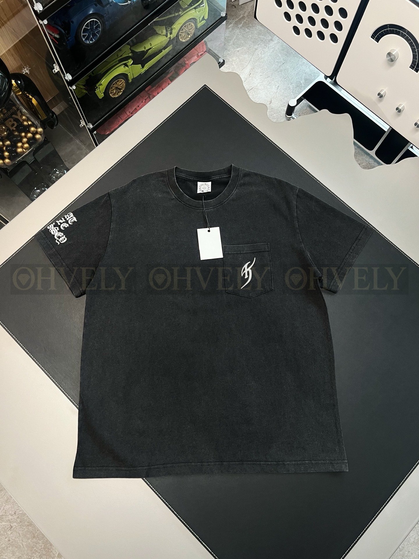 【 ZP버전 】크롬하츠 Chrome Hearts 히무로 쿄스케 콜라보 워싱 포켓 반팔 티셔츠 상품 썸네일