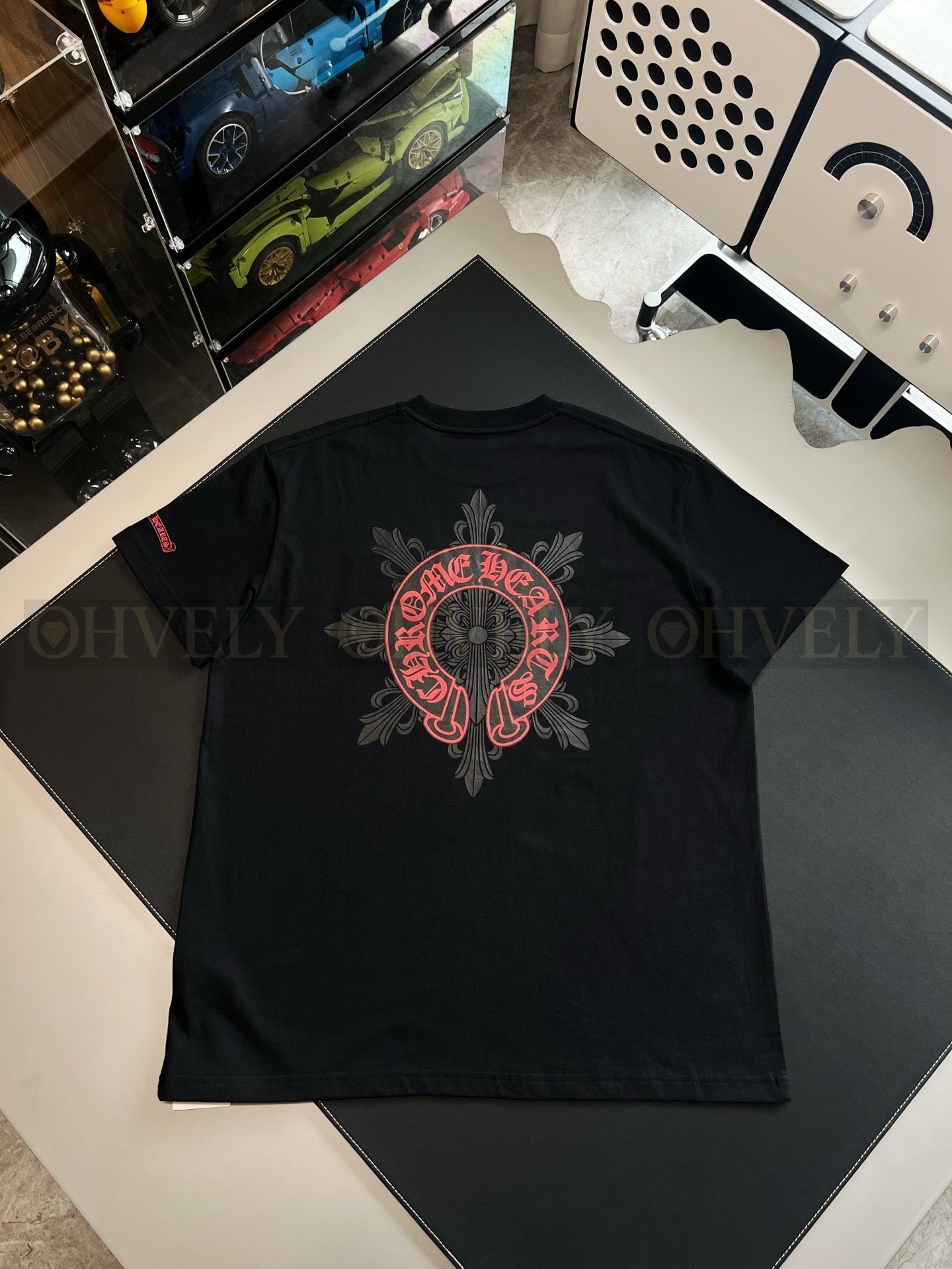 【 ZP버전 】크롬하츠 Chrome Hearts 바인 호스슈 로고 반팔 티셔츠 상품 썸네일
