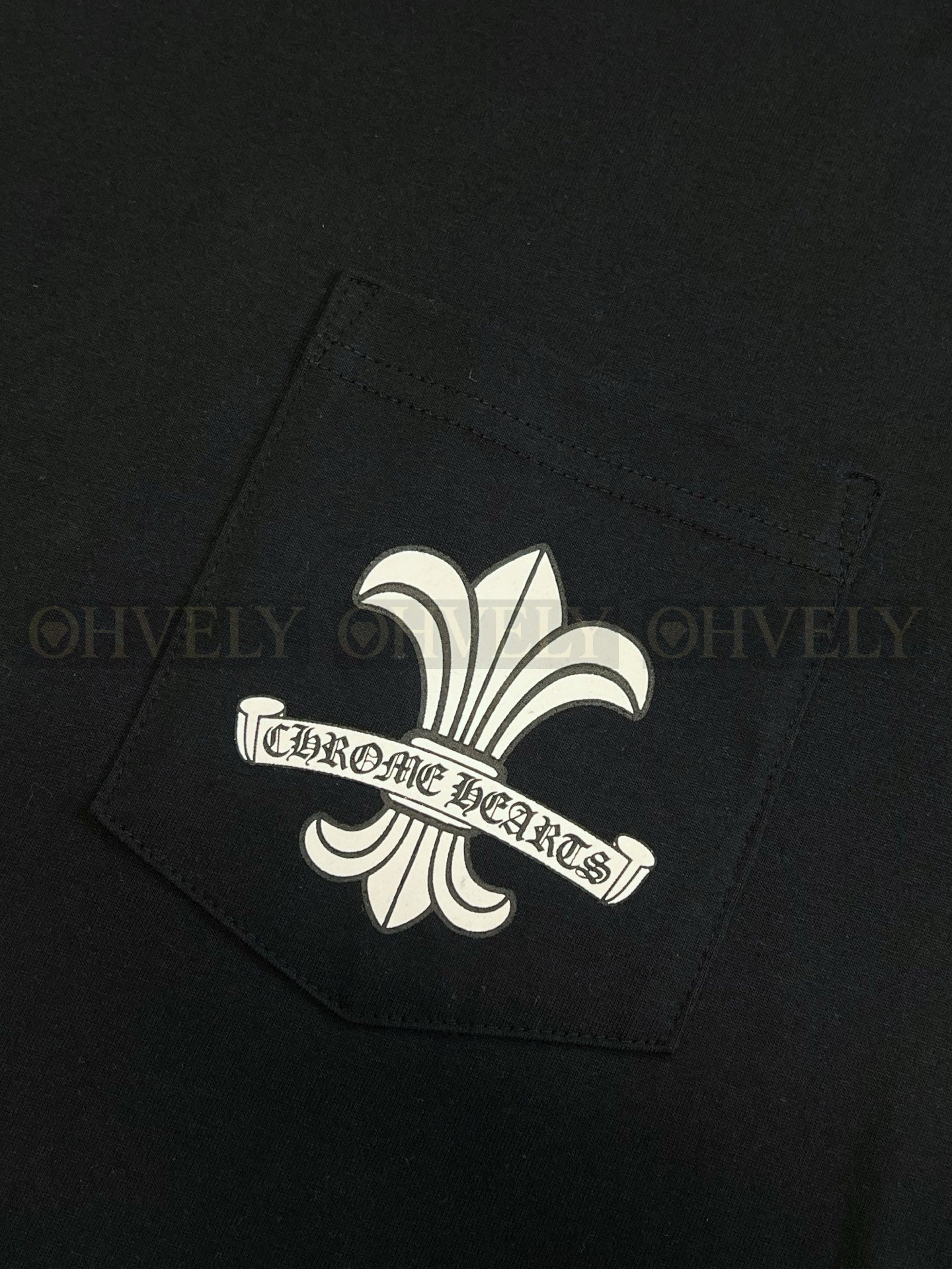 【 ZP버전 】크롬하츠 Chrome Hearts BS 플뢰르 포켓 반팔 티셔츠 상품 썸네일