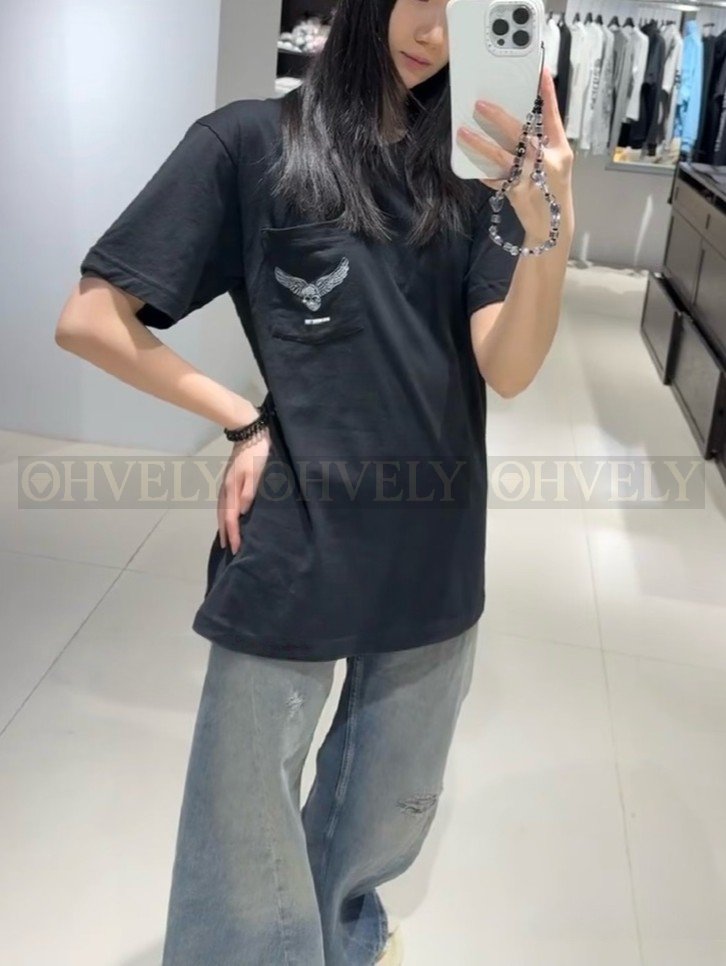 【 ZP버전 】크롬하츠 Chrome Hearts 영블러드 협업 스컬 크로스 반팔 티셔츠