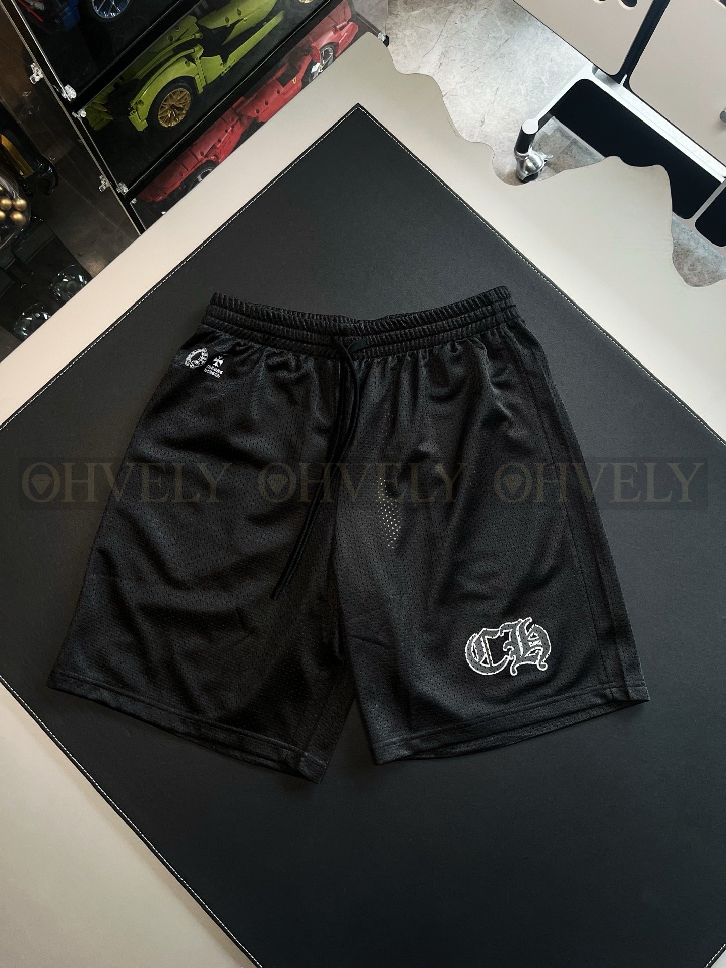 【 ZP버전 】크롬하츠 Chrome Hearts 글리터 로고 메쉬 하키 팬츠 상품 썸네일