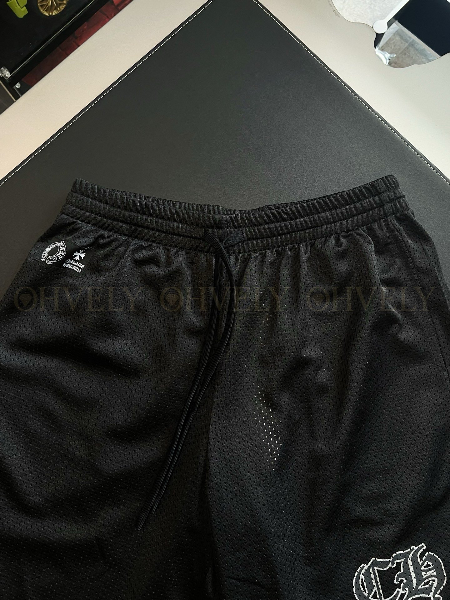 【 ZP버전 】크롬하츠 Chrome Hearts 글리터 로고 메쉬 하키 팬츠 상품 썸네일