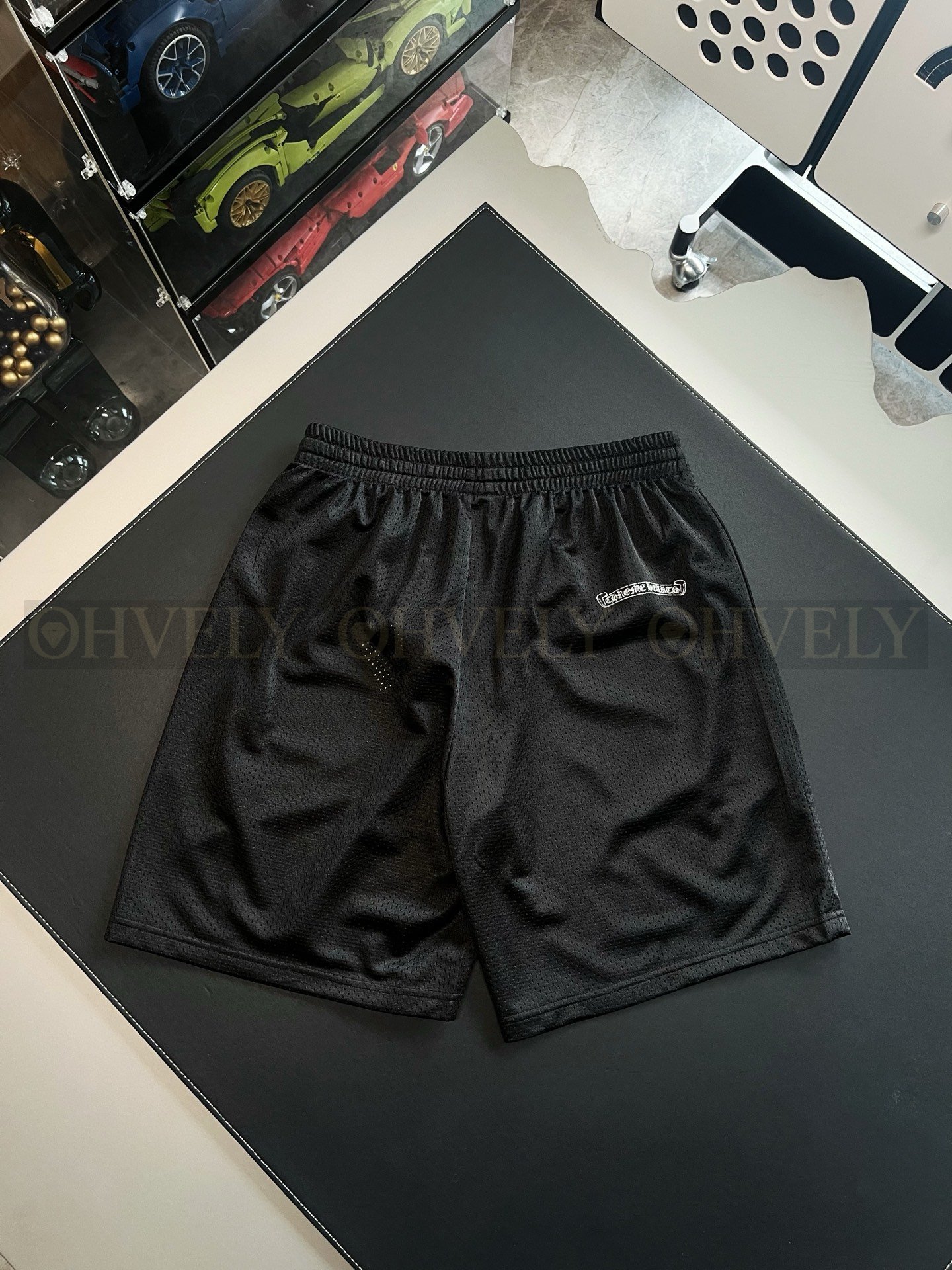 【 ZP버전 】크롬하츠 Chrome Hearts 글리터 로고 메쉬 하키 팬츠 상품 썸네일