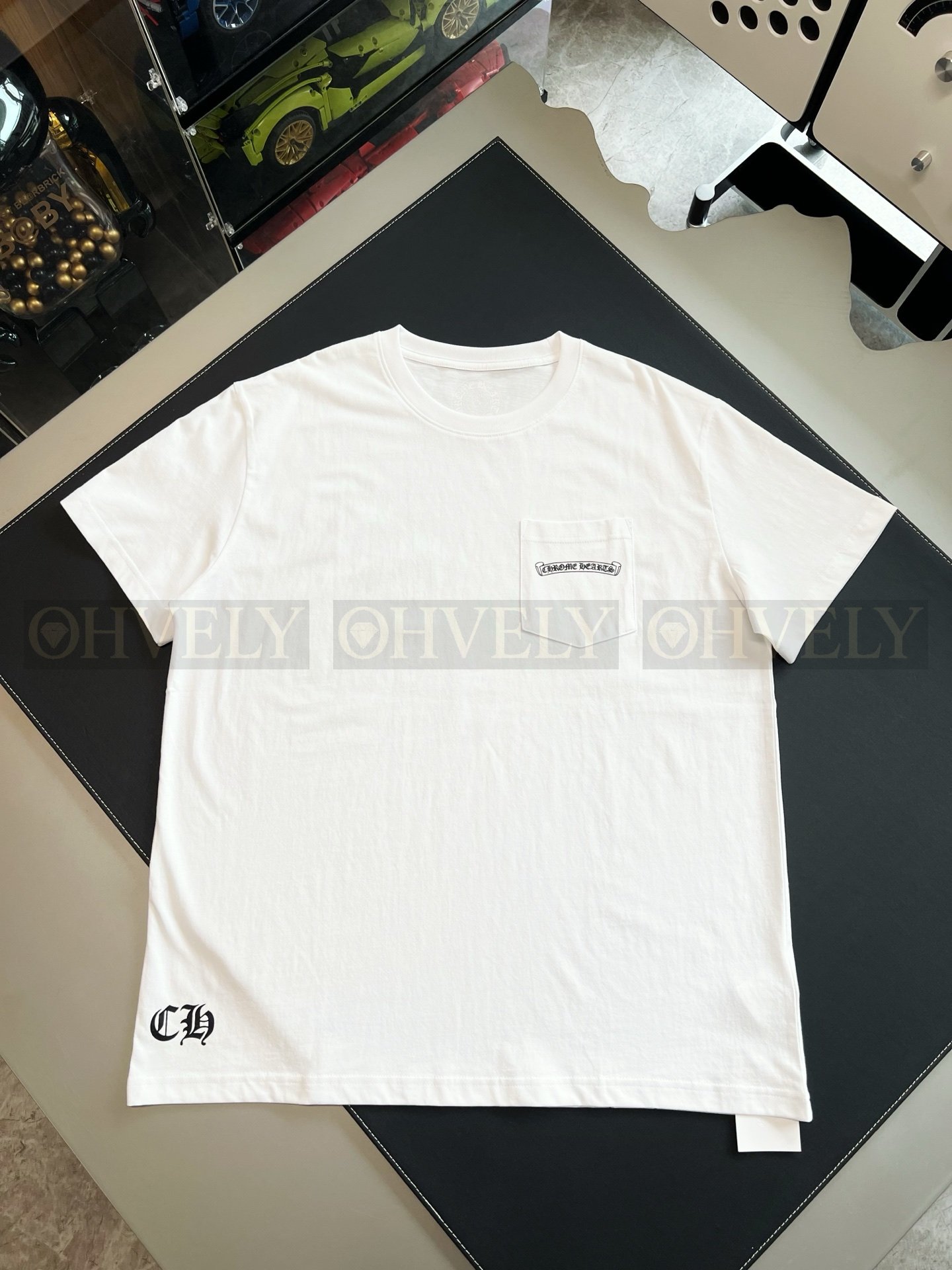 【 ZP버전 】크롬하츠 Chrome Hearts BS 플뢰르 모노그램 플레임 반팔 티셔츠 상품 썸네일