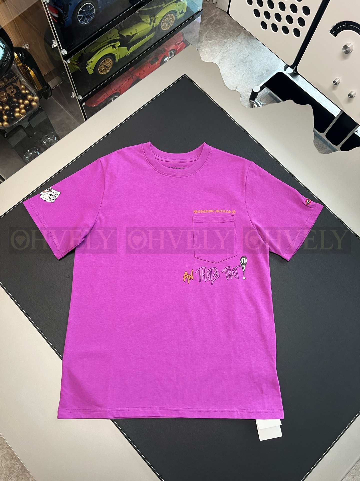 【 ZP버전 】크롬하츠 Chrome Hearts 매티보이 댓츠댓 퍼플 반팔 티셔츠 상품 썸네일