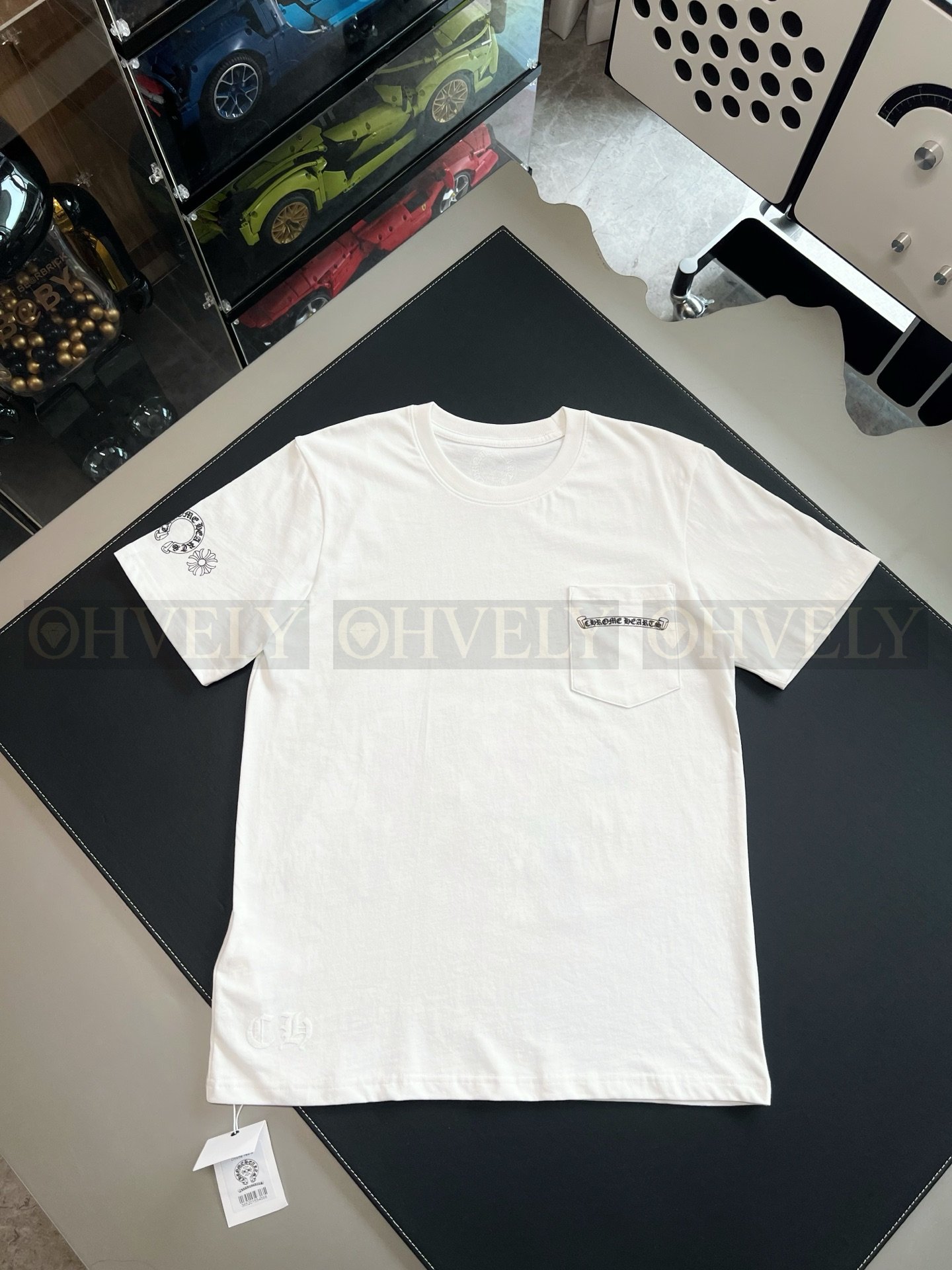 【 ZP버전 】크롬하츠 Chrome Hearts 멀티 컬러 세메터리 크로스 티셔츠 상품 썸네일