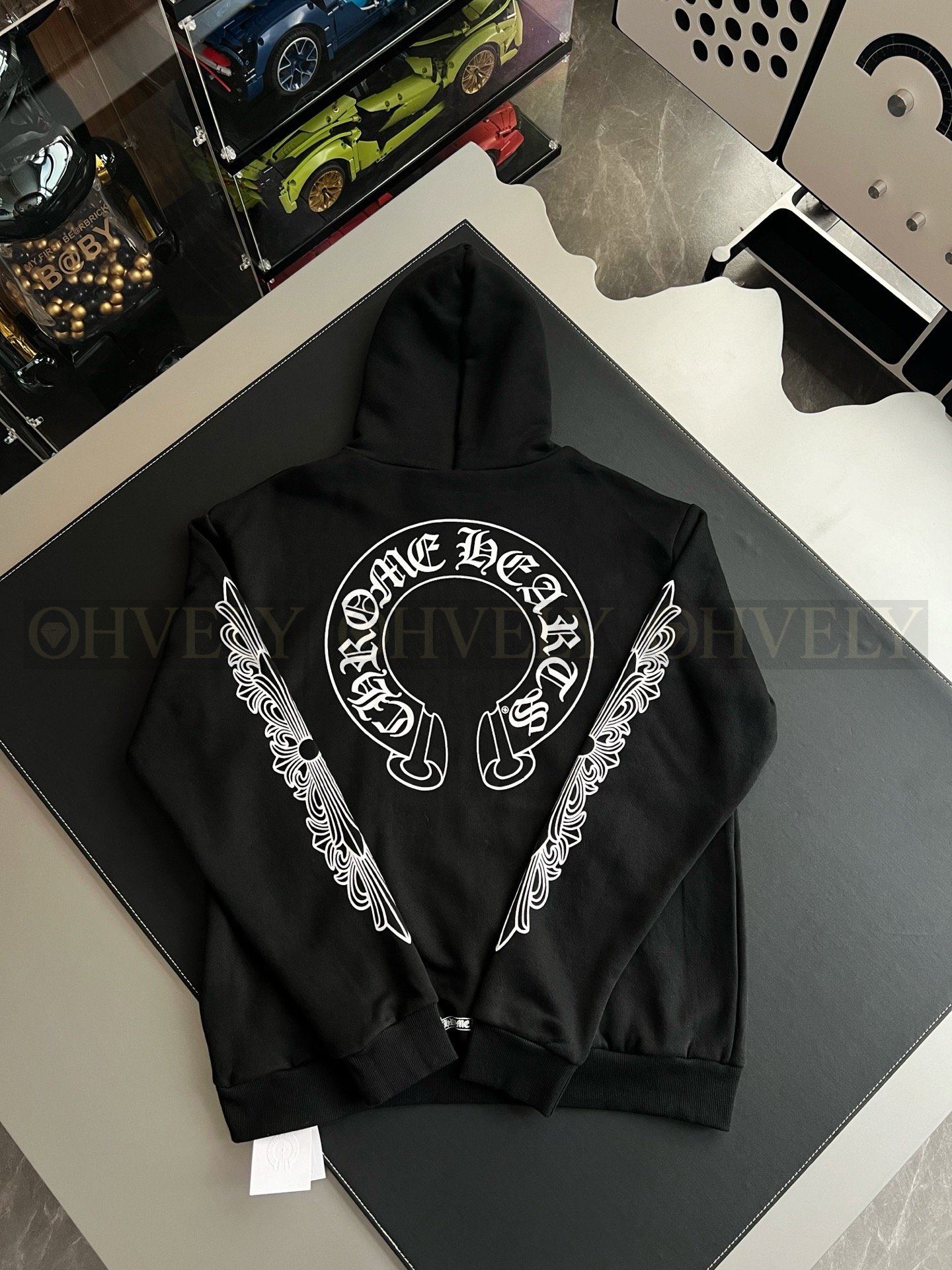 【 ZP버전 】크롬하츠 Chrome Hearts 호스슈 플로럴 크로스 후드 티셔츠 상품 썸네일