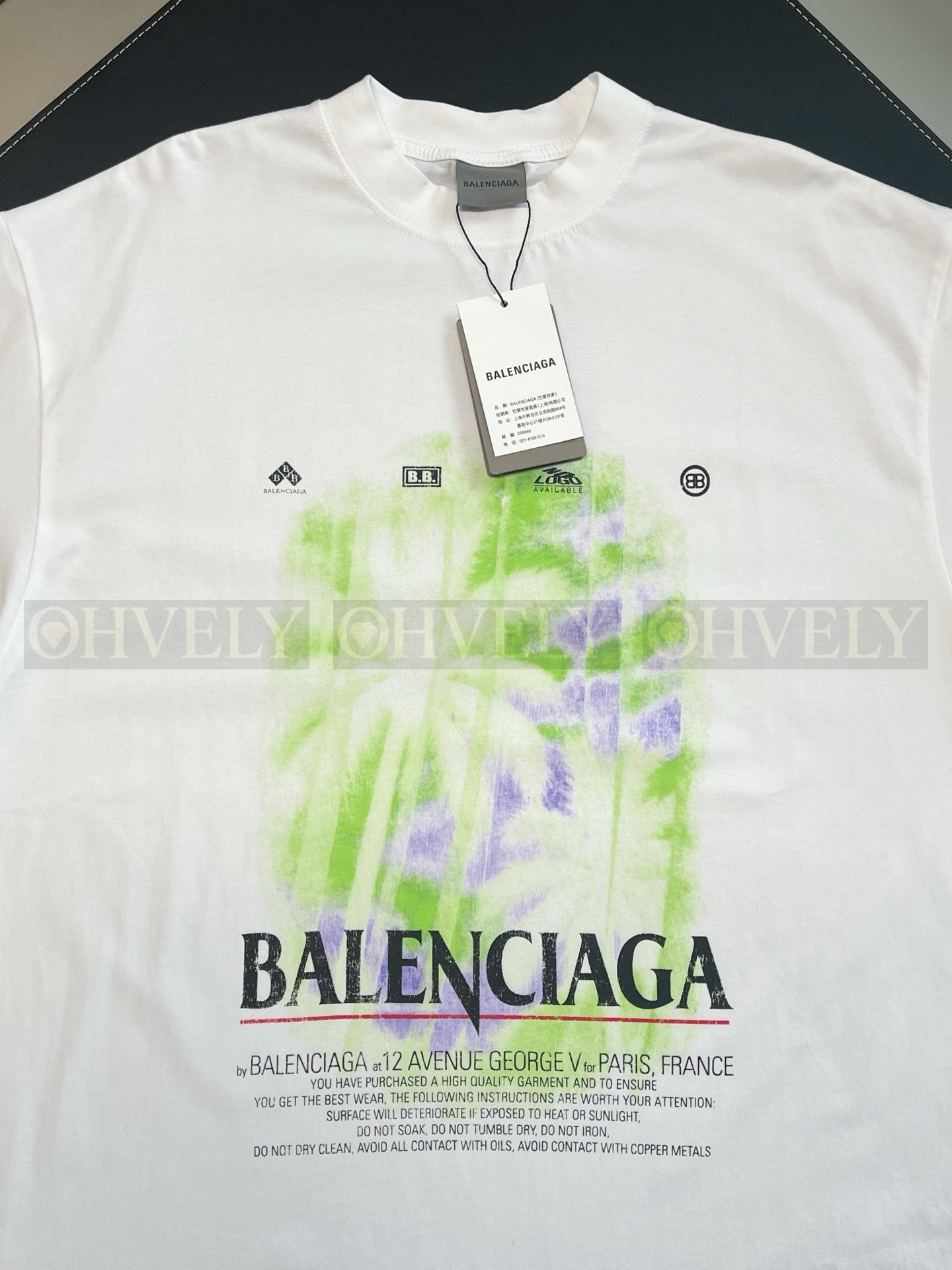 【 ZP버전 】발렌시아가 파리스 트로피컬 정글 프린트 반팔 티셔츠 상품 썸네일