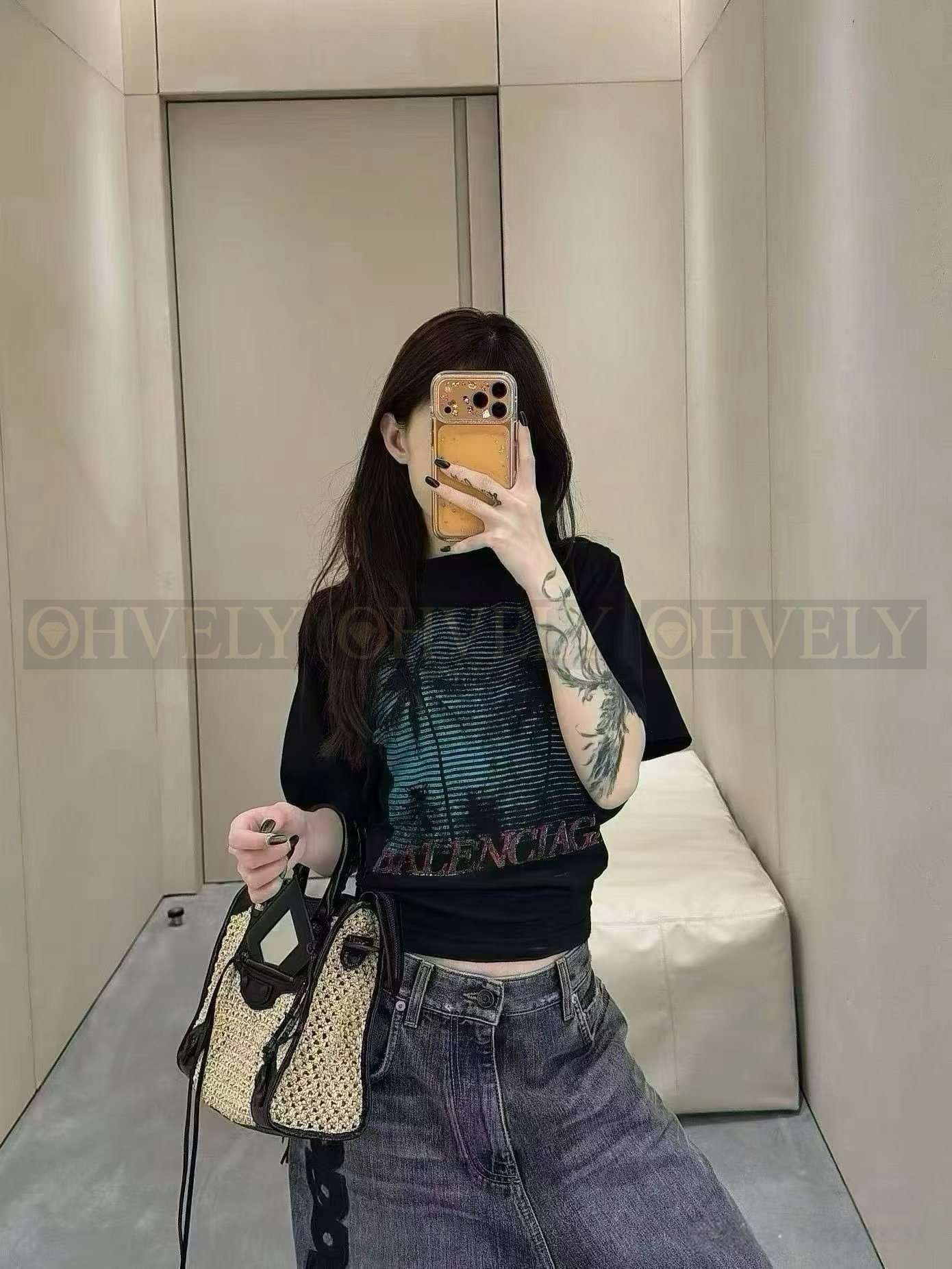 【 ZP버전 】발렌시아가 Balenciaga 팜 트리 그래픽 프린트 반팔 티셔츠 상품 썸네일