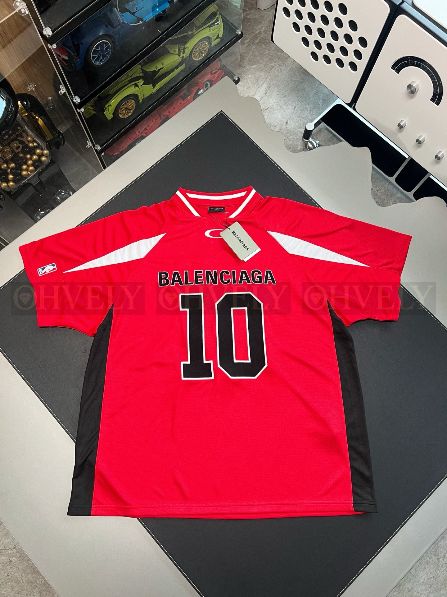 【 ZP버전 】발렌시아가 Balenciaga NBA 콜라보레이션 메쉬 로고 저지 상품 썸네일