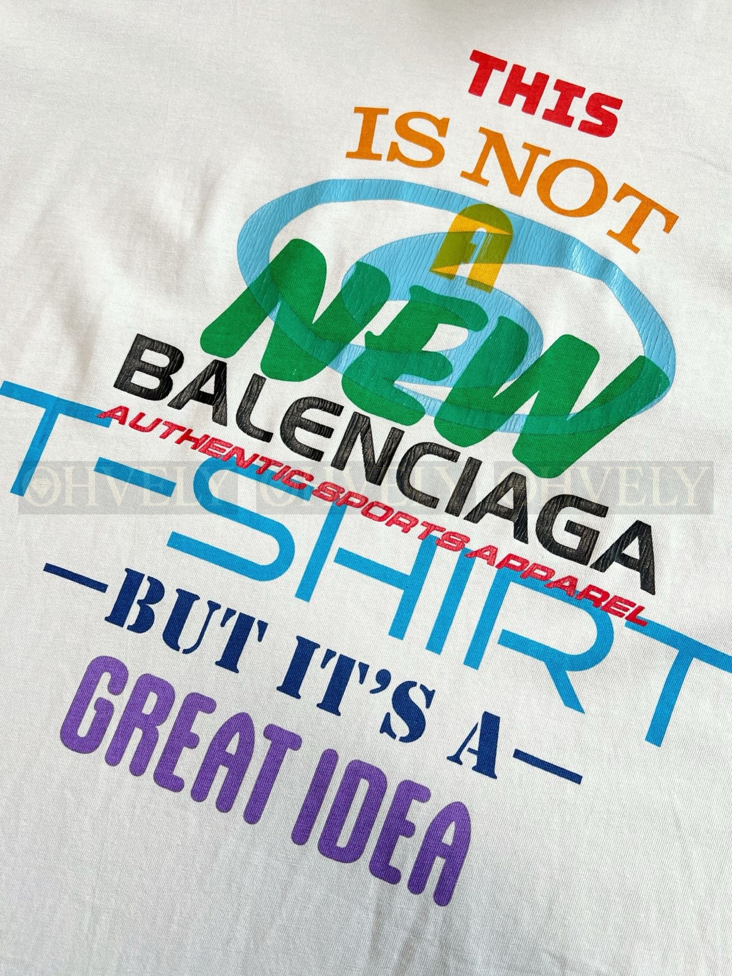 【 ZP버전 】발렌시아가 Balenciaga "This Is Not A New T-Shirt" 그래픽 프린트 티셔츠 상품 썸네일