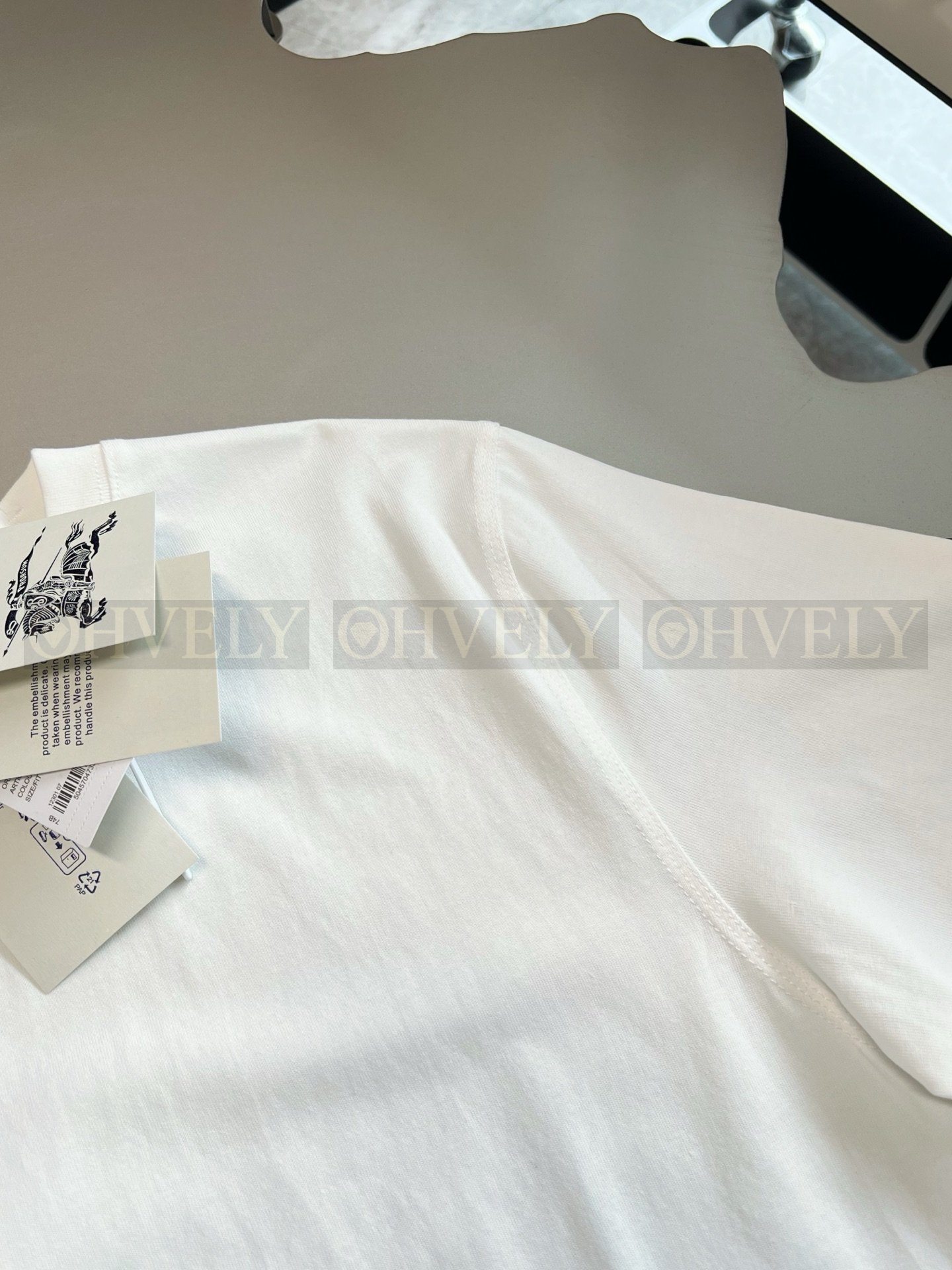 【 ZP버전 】버버리 Burberry 체크 라벨 면 티셔츠 상품 썸네일