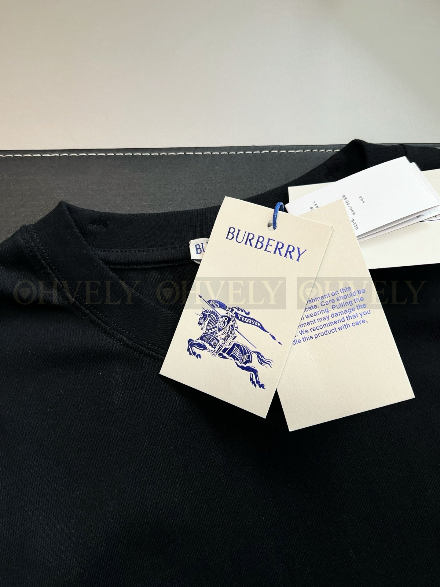 【 ZP버전 】버버리 Burberry 체크 라벨 면 티셔츠 상품 썸네일