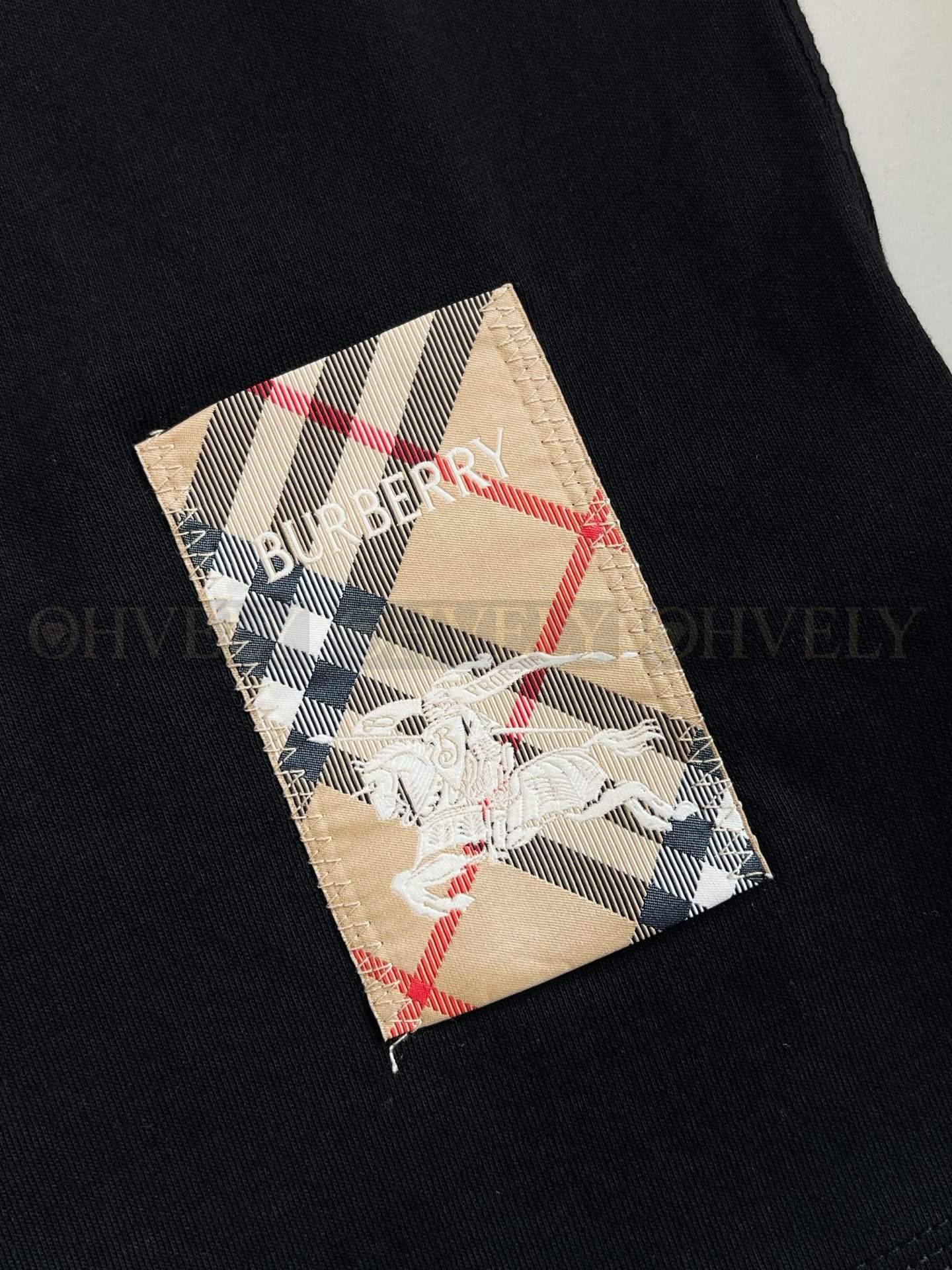 【 ZP버전 】버버리 Burberry 체크 라벨 면 티셔츠 상품 썸네일
