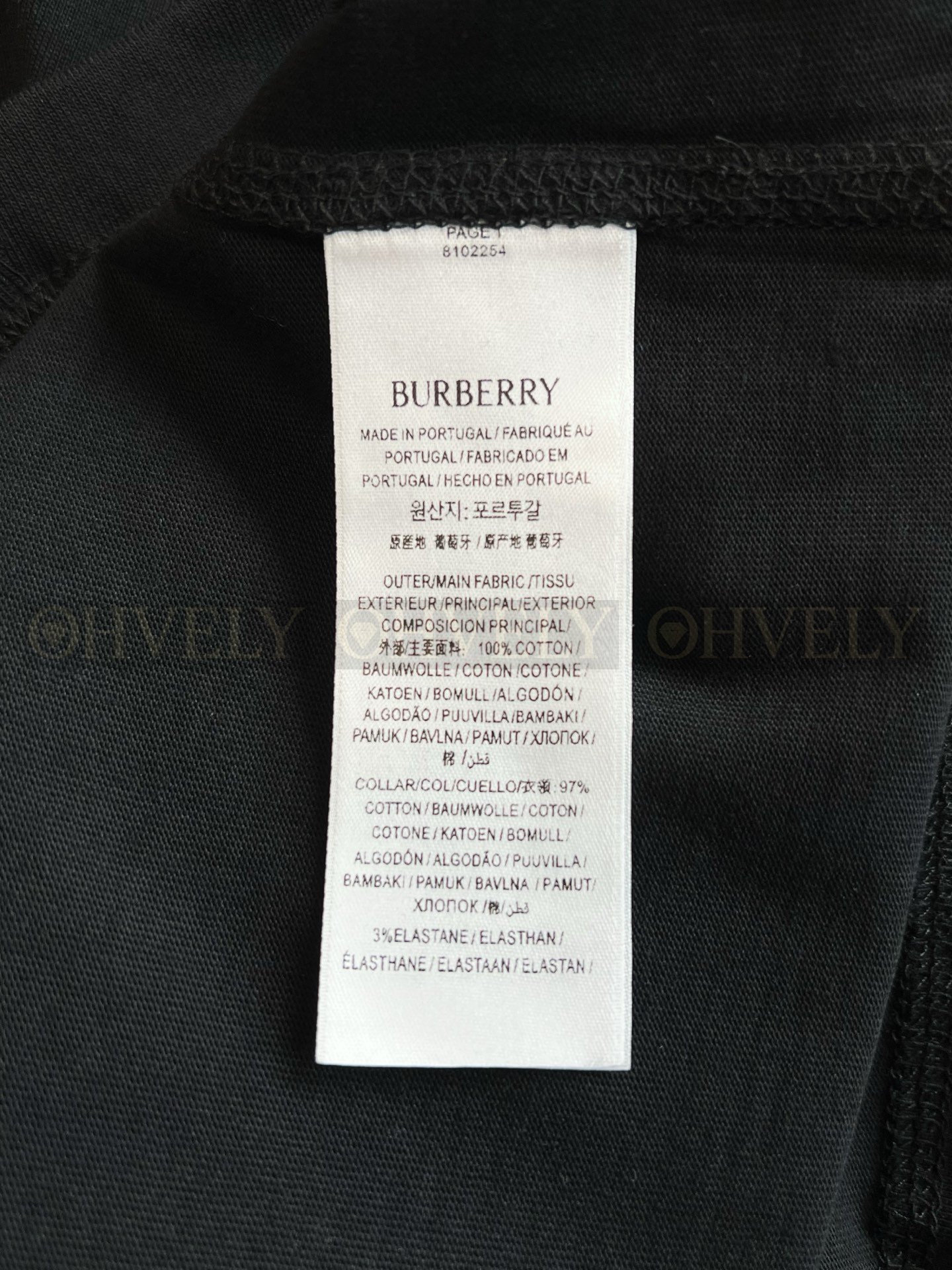 【 ZP버전 】버버리 Burberry 체크 라벨 면 티셔츠 상품 썸네일