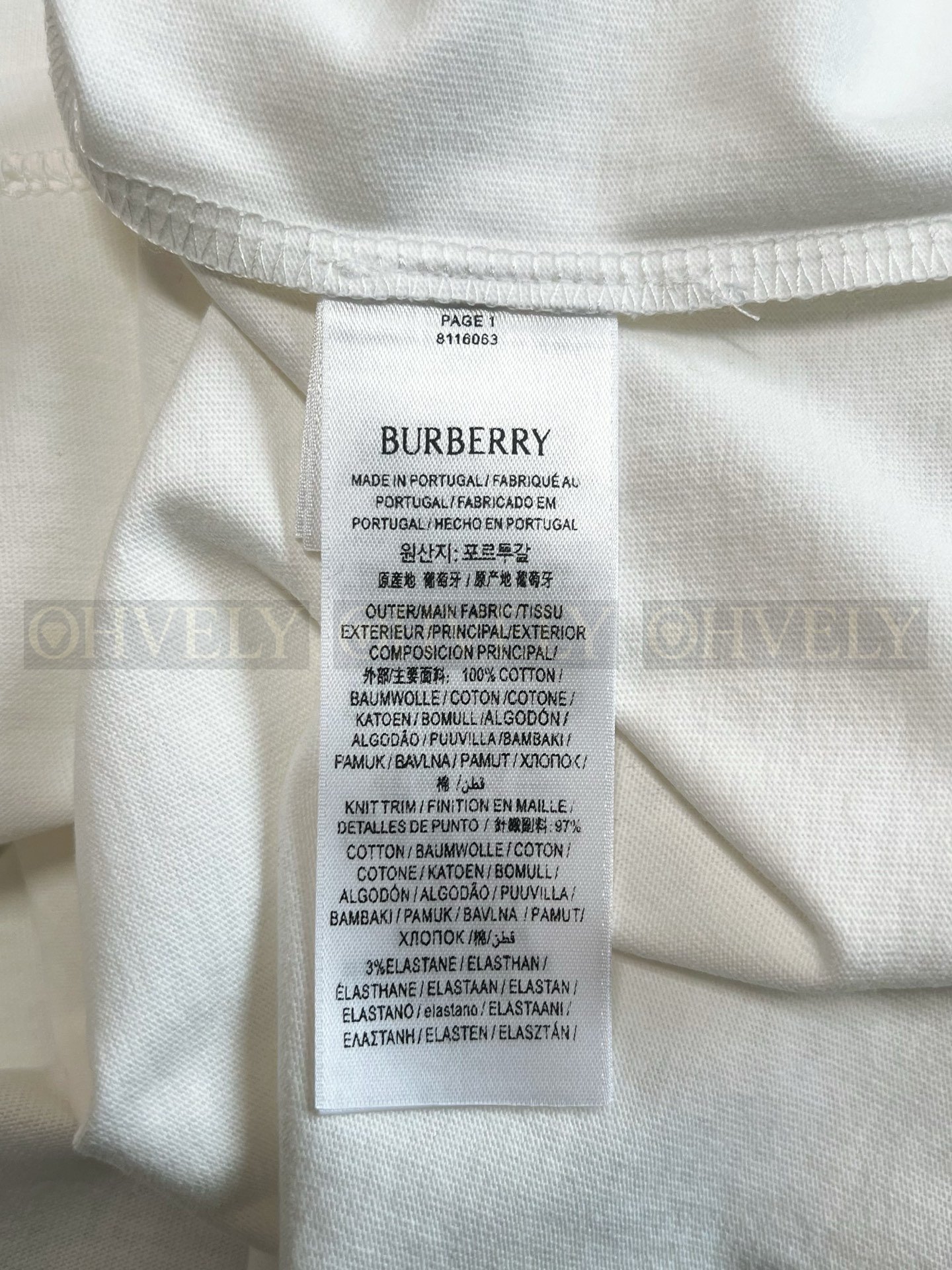 【 ZP버전 】버버리 Burberry 고딕 로고 자수 면 티셔츠 상품 썸네일