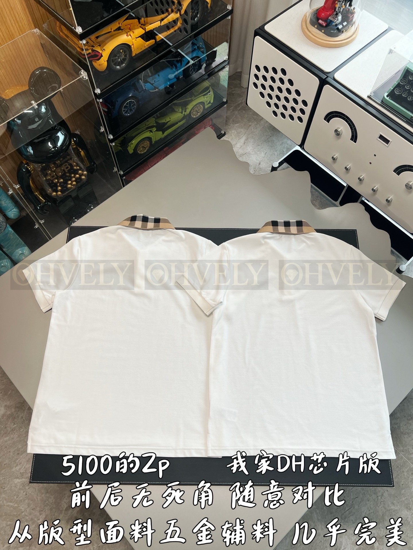 【 ZP버전 】Burberry 버버리 체크 칼라 코튼 피케 폴로 셔츠 상품 썸네일