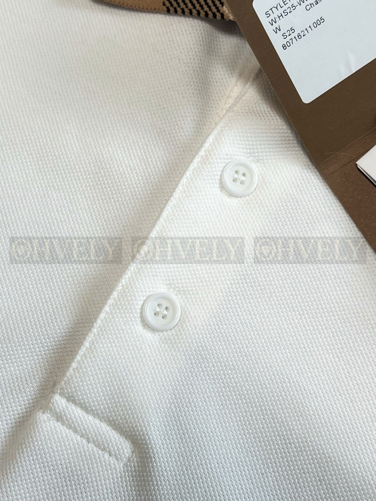 【 ZP버전 】Burberry 버버리 체크 칼라 코튼 피케 폴로 셔츠 상품 썸네일
