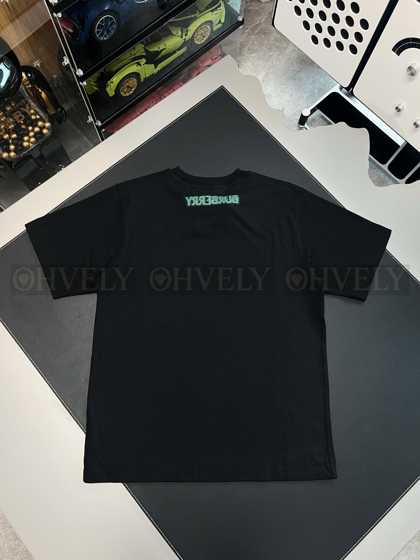 【 ZP버전 】버버리 Burberry 에크루 스프레이 페인트 로고 코튼 티셔츠 상품 썸네일