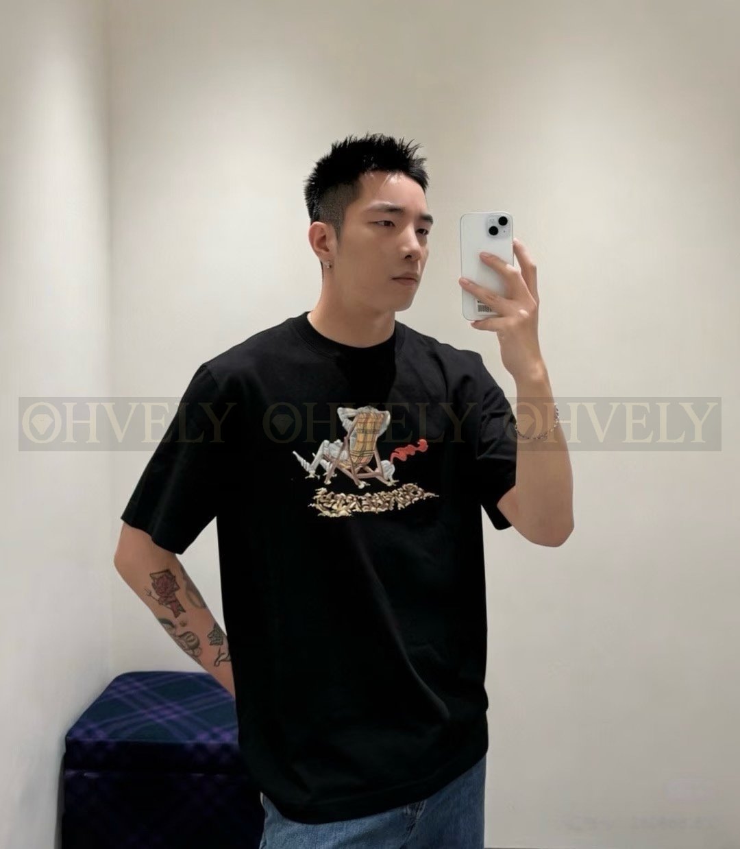 【 ZP버전 】버버리 Burberry 덱체어 프린트 코튼 티셔츠 상품 썸네일