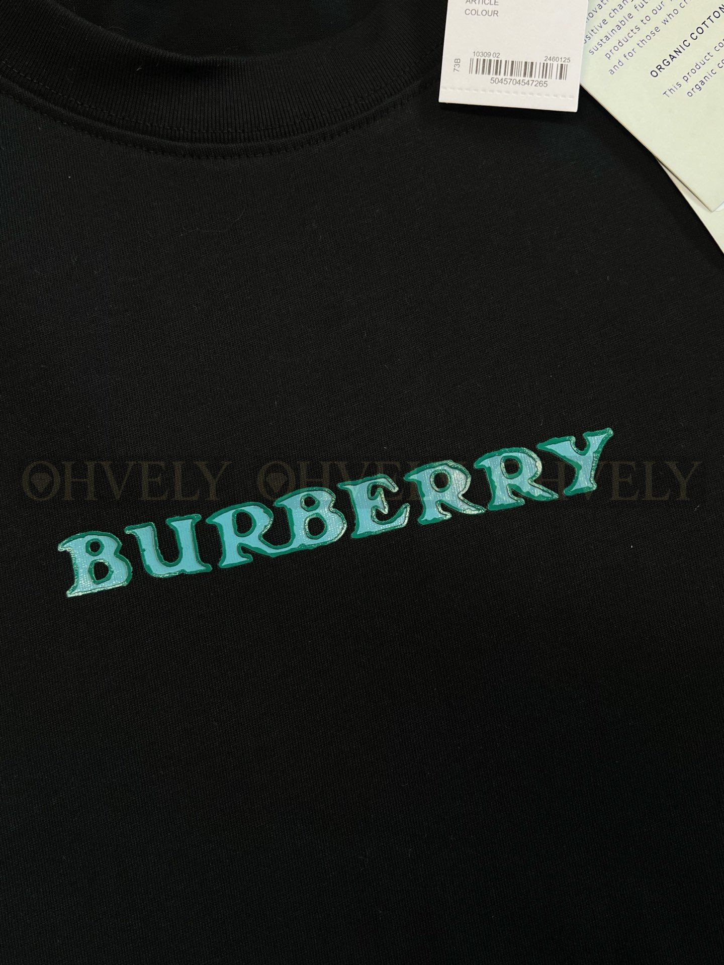 【 ZP버전 】버버리 Burberry 로고 자수 코튼 티셔츠 상품 썸네일