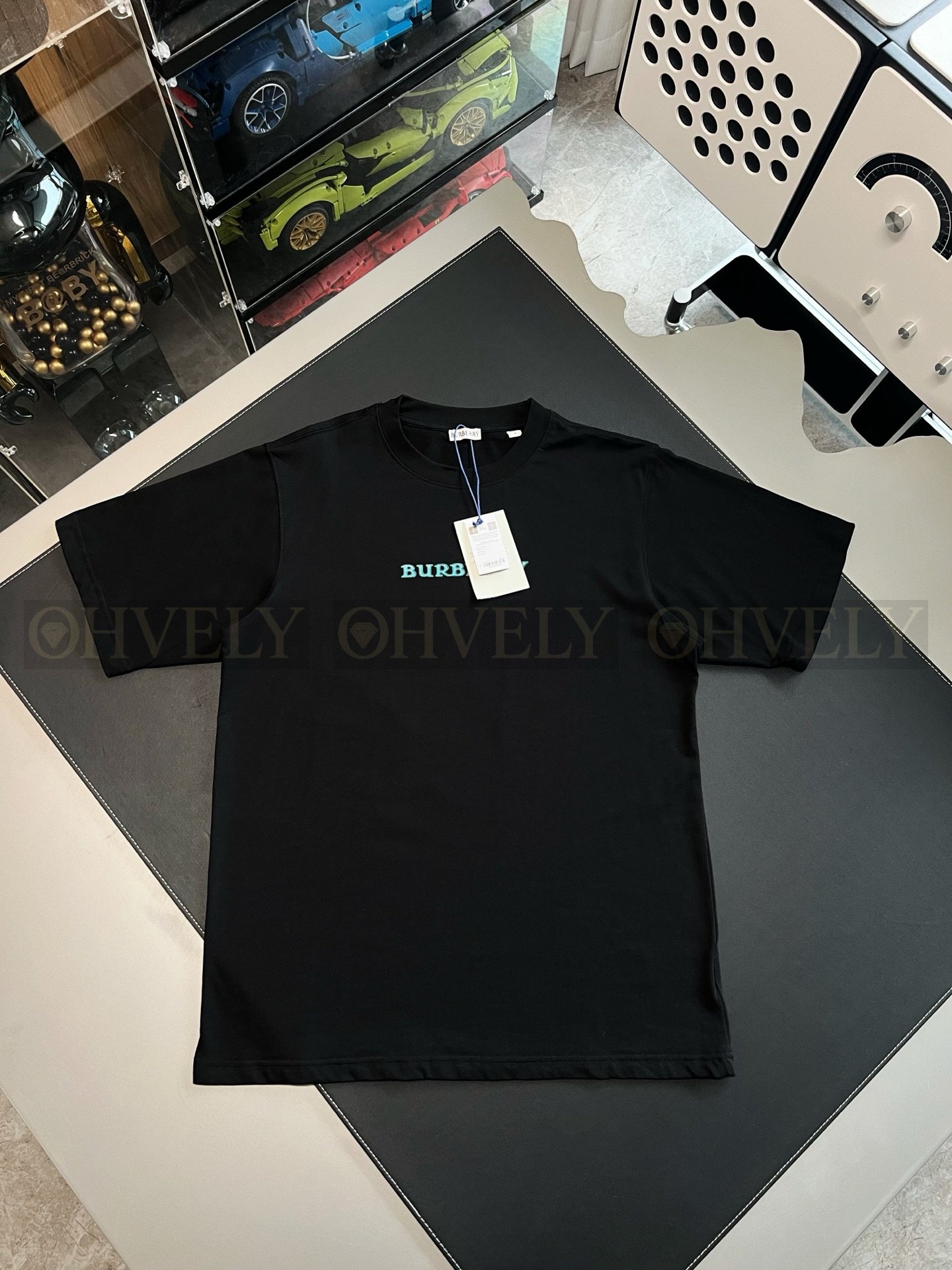 【 ZP버전 】버버리 Burberry 로고 자수 코튼 티셔츠 상품 썸네일