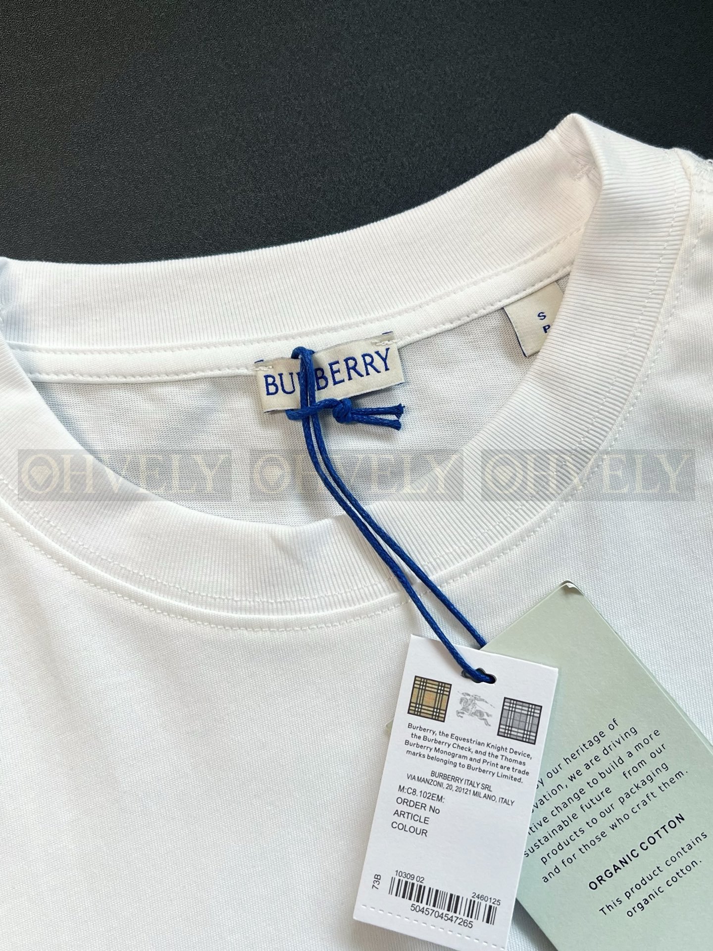 【 ZP버전 】버버리 Burberry 로고 자수 코튼 티셔츠 상품 썸네일